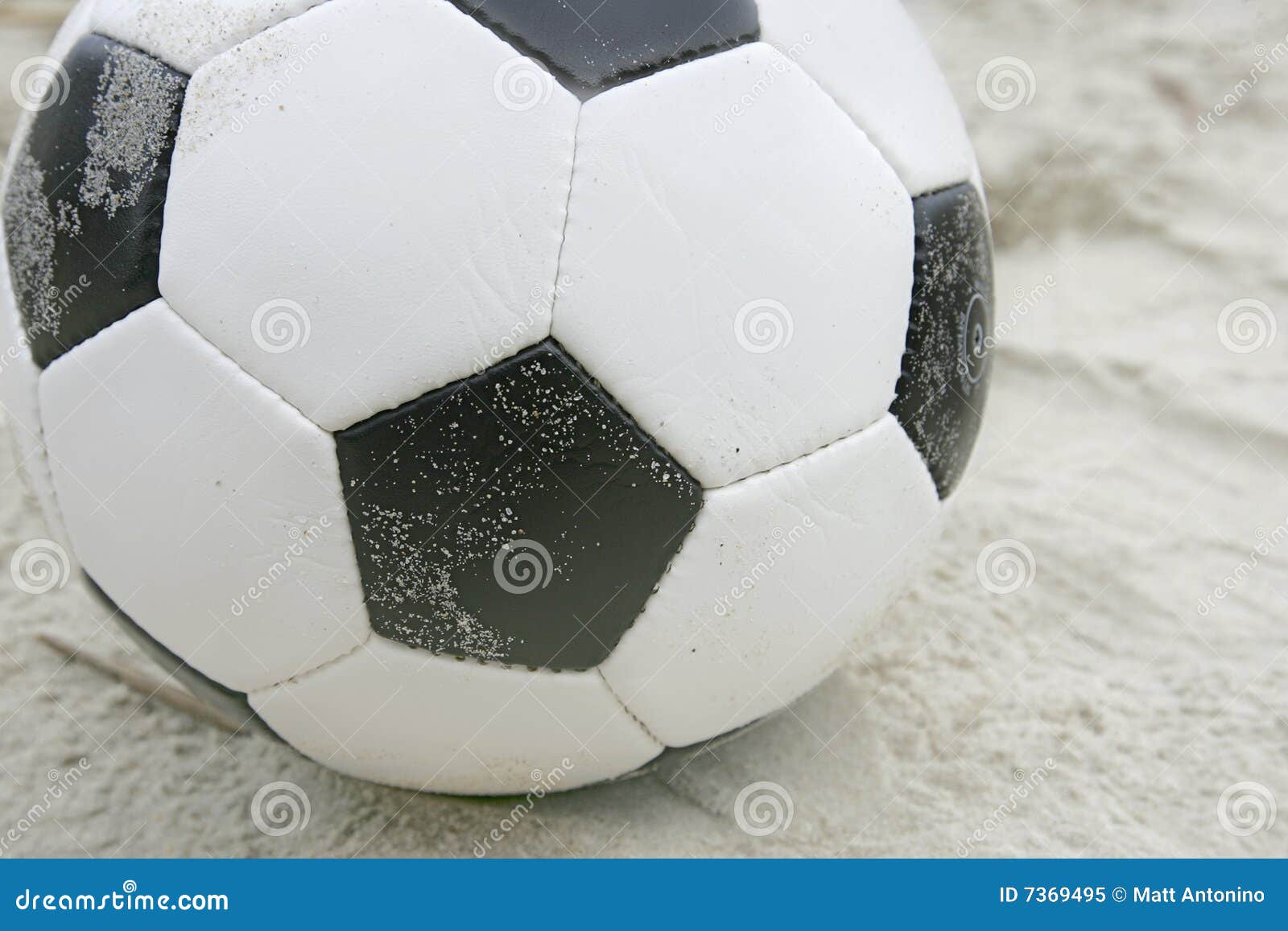 Soccer ball on the beach stock image. Image of fitness 7369495