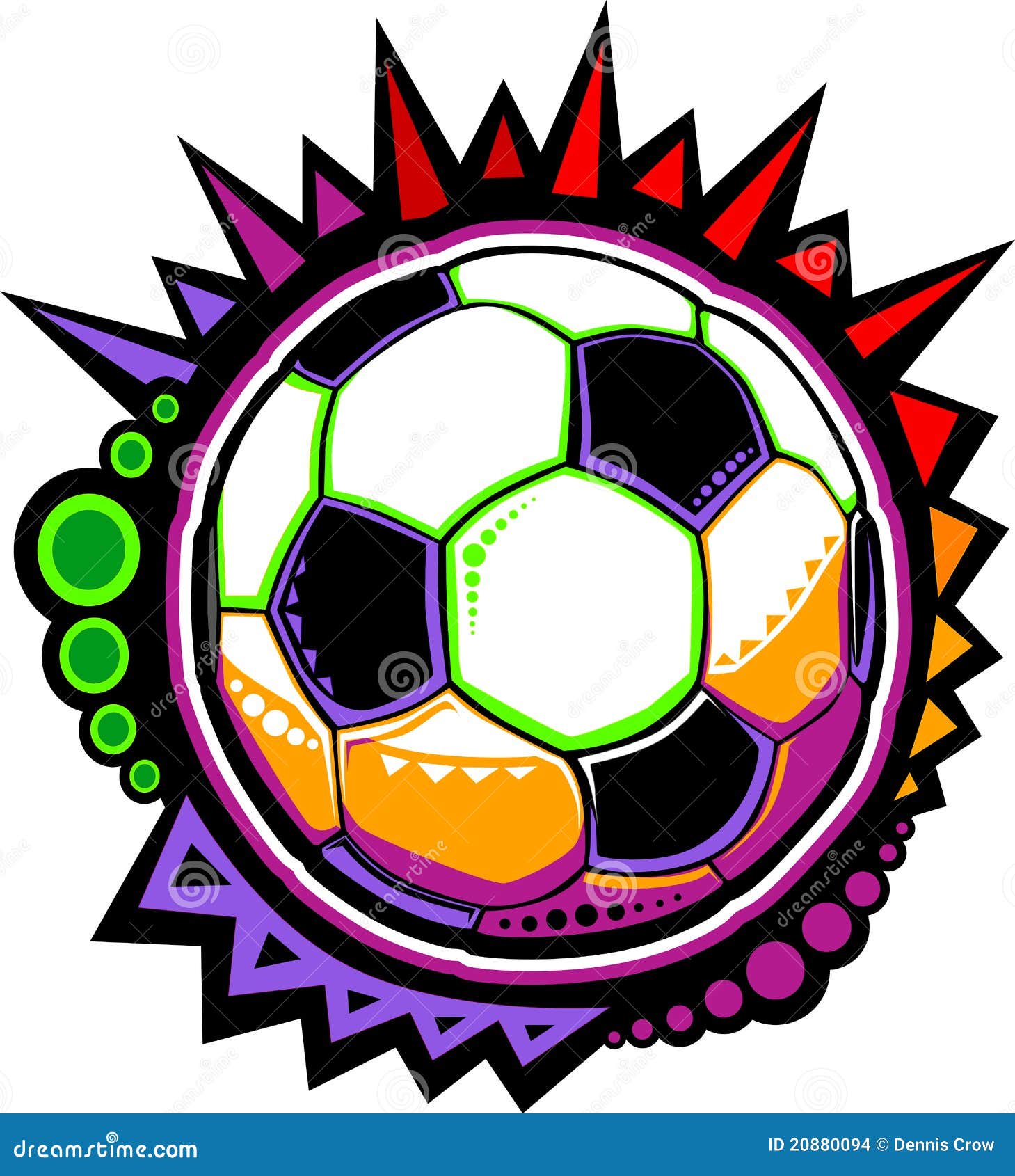 Soccer Ball Colorful Mosaic Vector Design Stock Vector Illustration