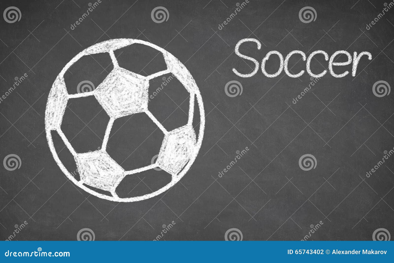 Soccer Ball Drawn on Chalkboard. Stock Photo Image of chalkboard