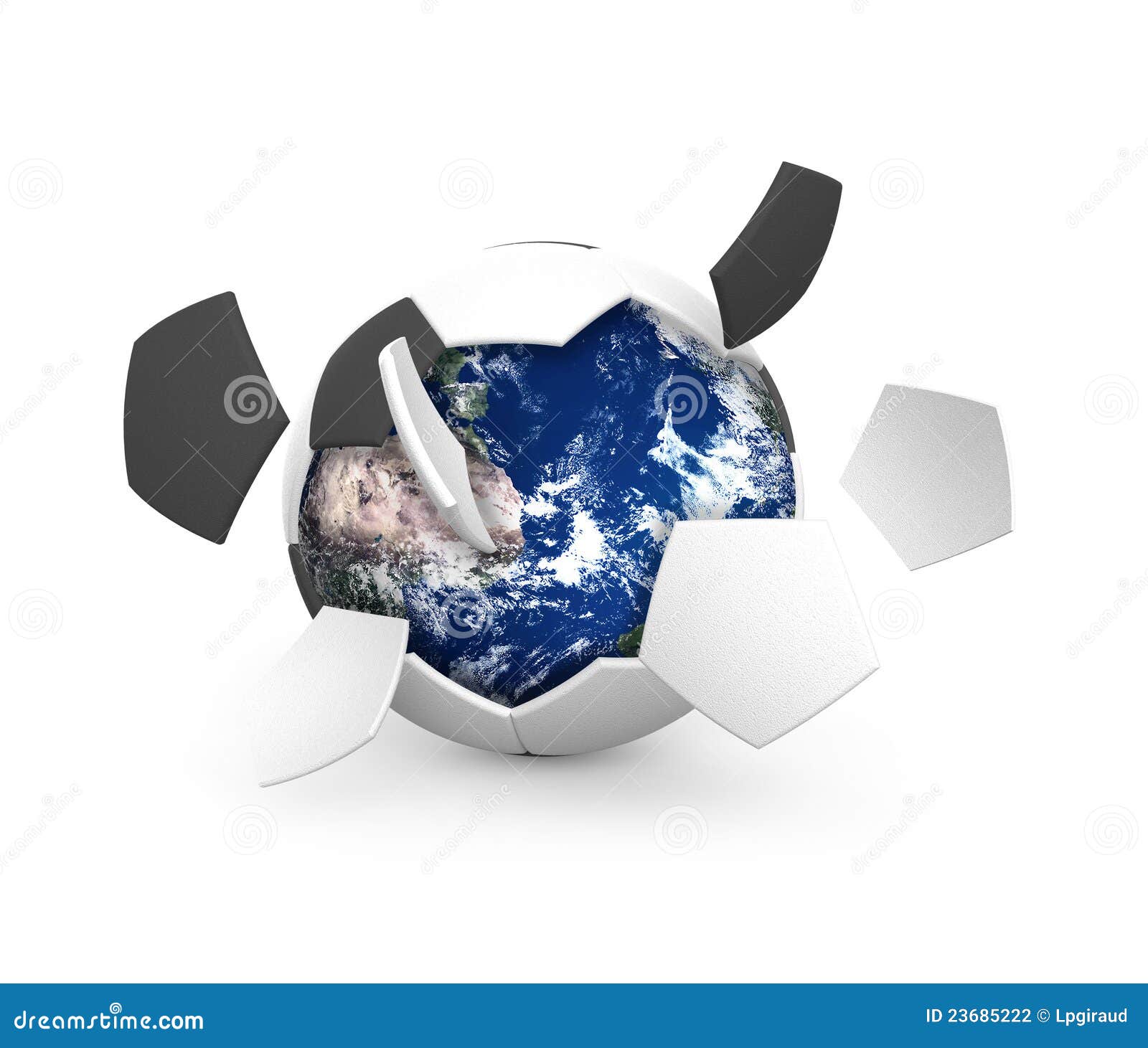 Soccer ball and earth stock photo. Image of earth, ball 23685222
