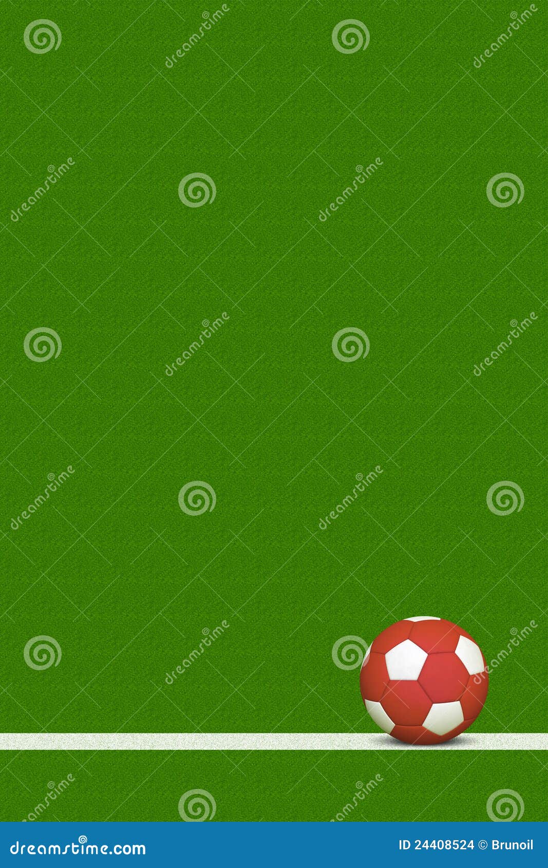 Soccer Ball on Field stock illustration. Illustration of sphere 24408524