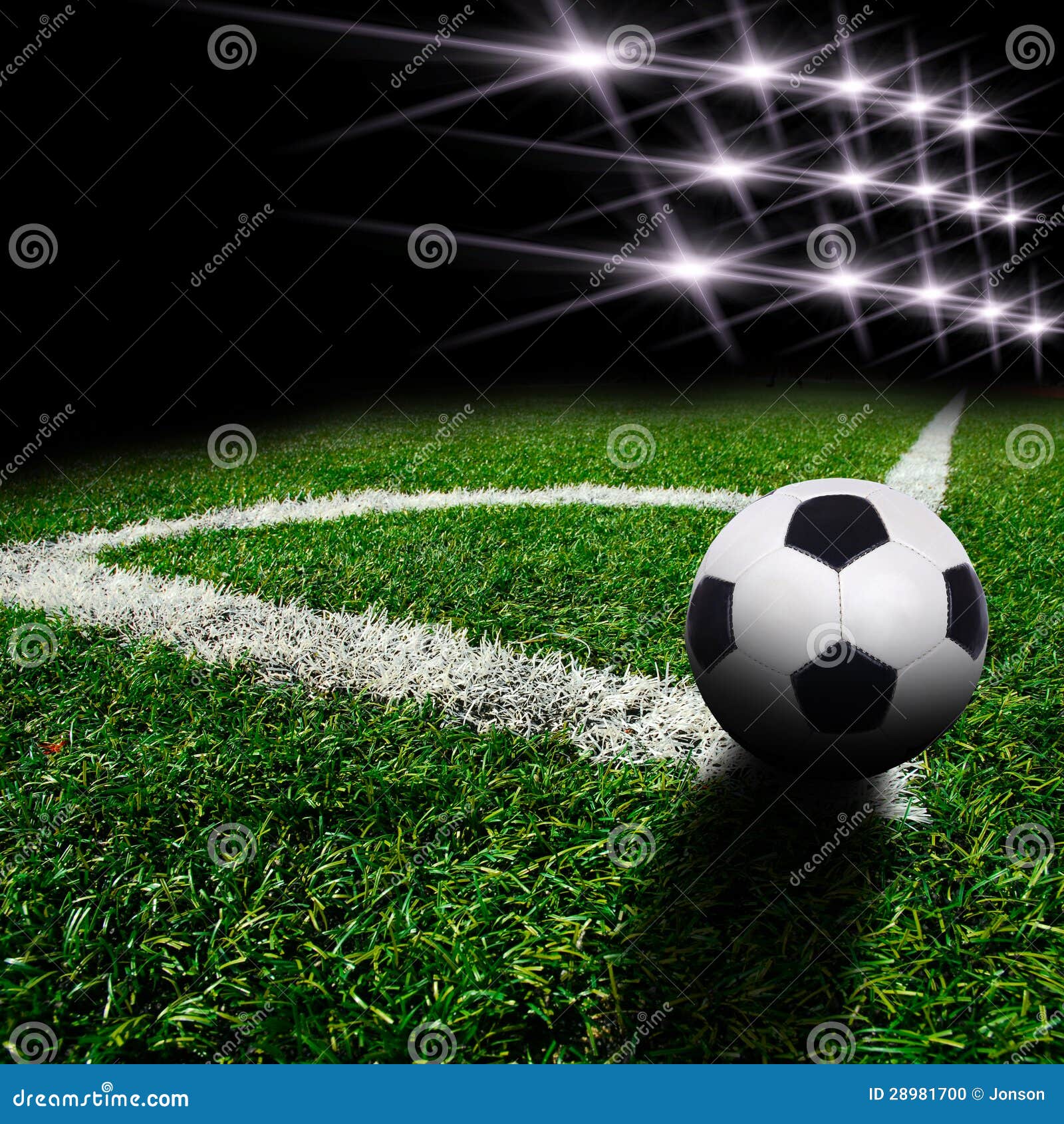Soccer ball on the field stock photo. Image of meadow - 28981700
