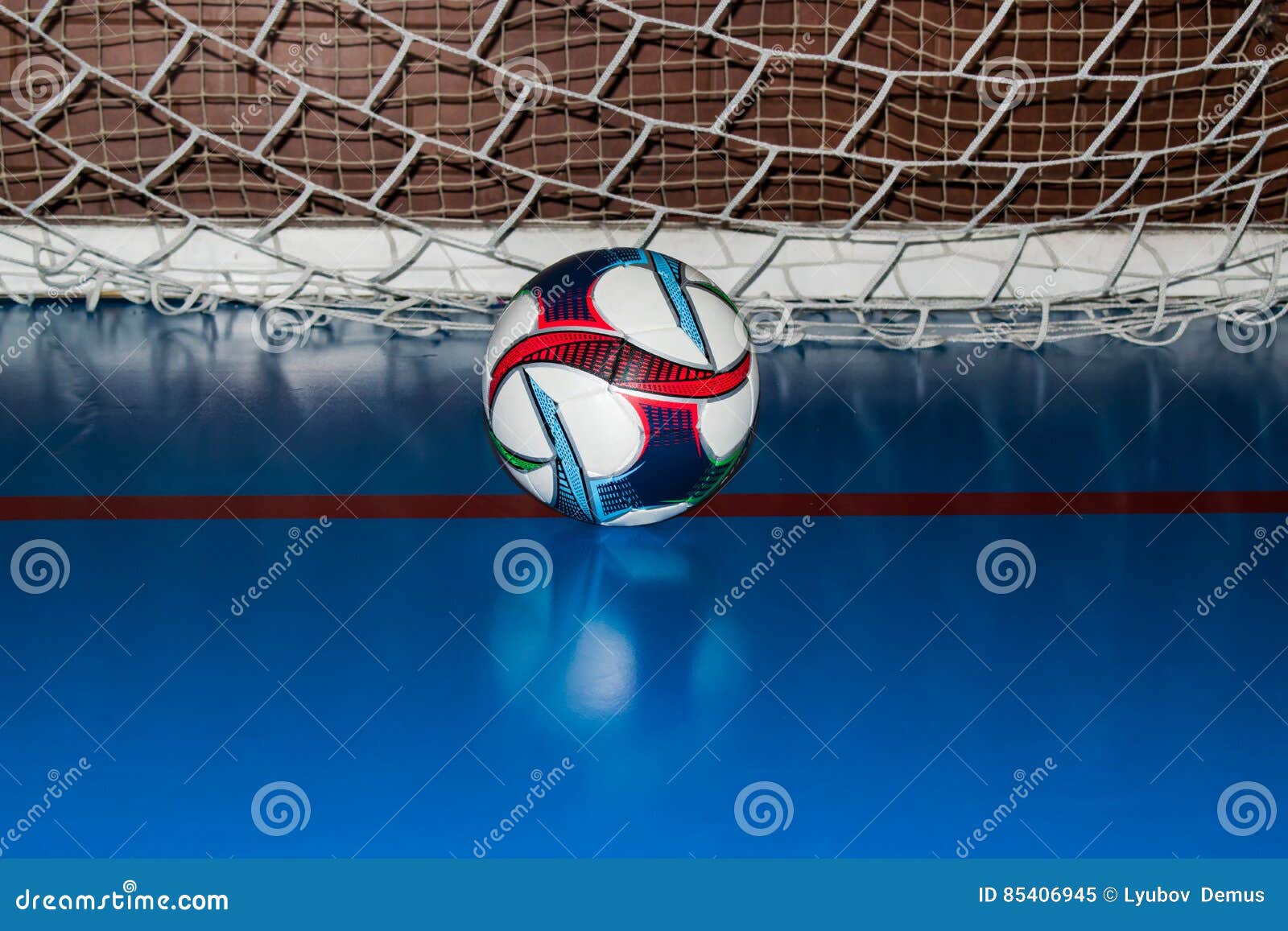 Soccer Ball on the Floor in the Gym Stock Image Image of sports