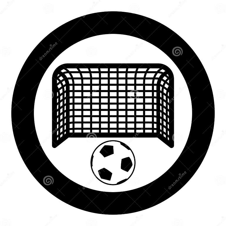 Soccer Ball and Gate Penalty Concept Goal Aspiration Big Football