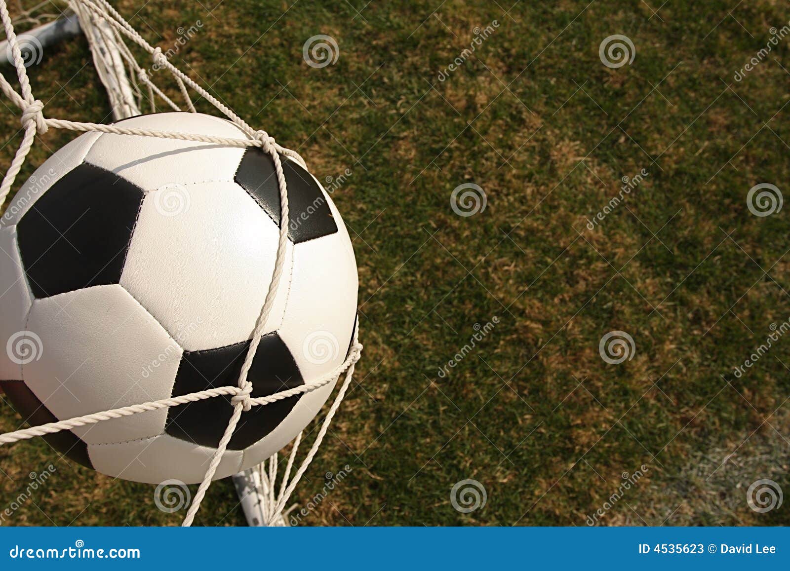 Soccer ball in goal net stock image. Image of mesh, rest 4535623