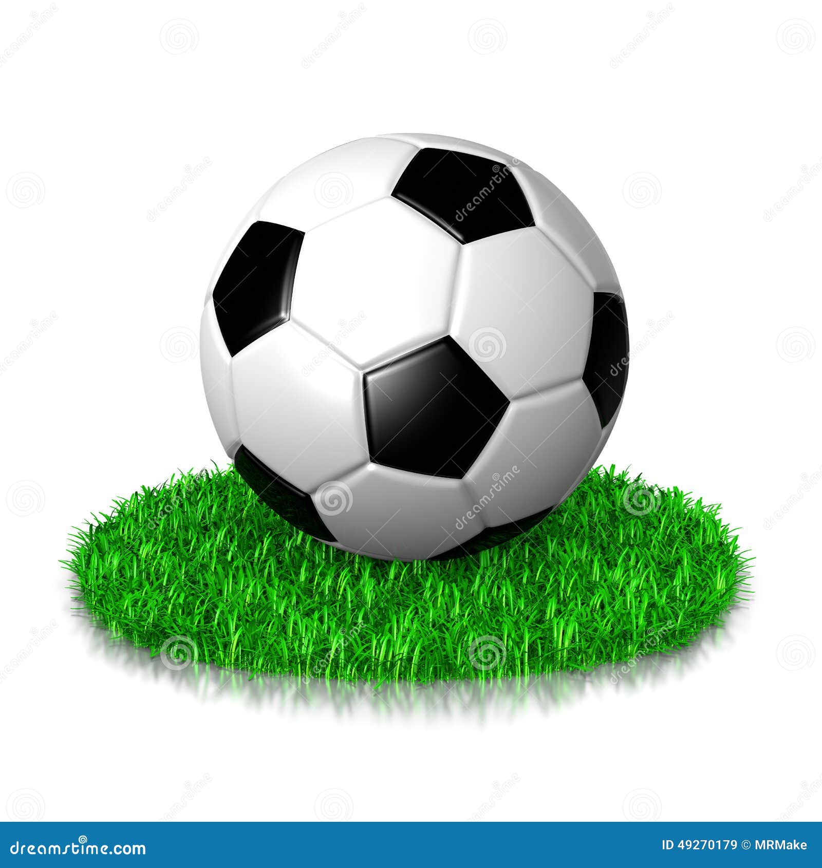 Soccer Ball on Grass stock illustration. Illustration of carpet 49270179