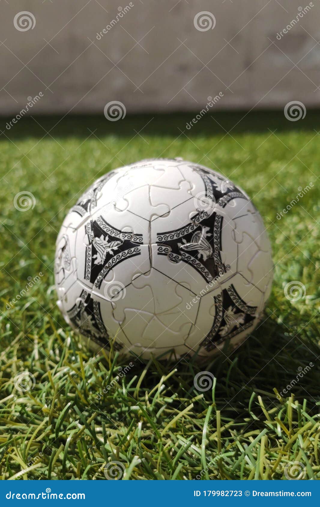 Soccer ball on the grass stock image. Image of play 179982723