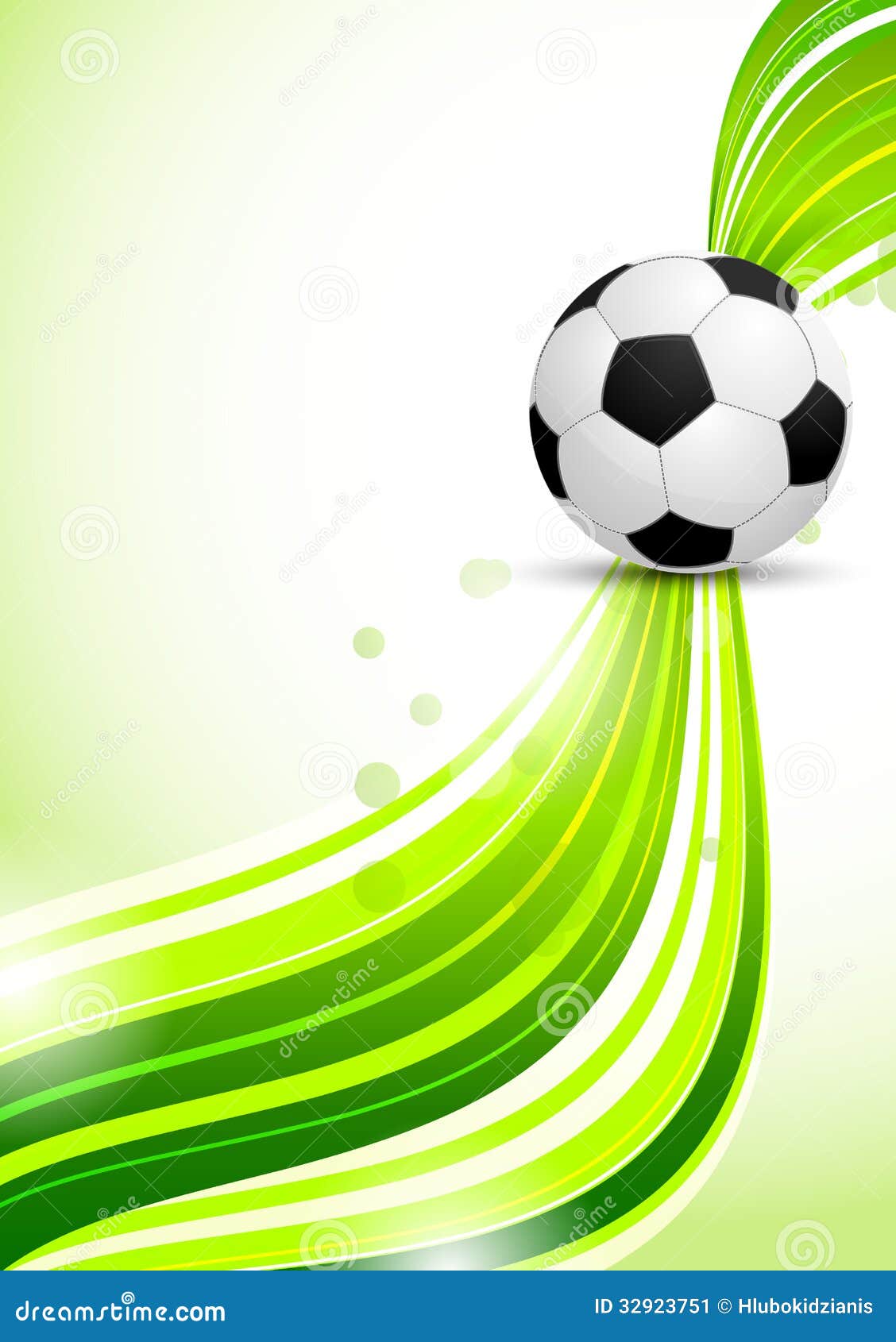 Soccer Ball on Green Background Stock Vector Illustration of sphere