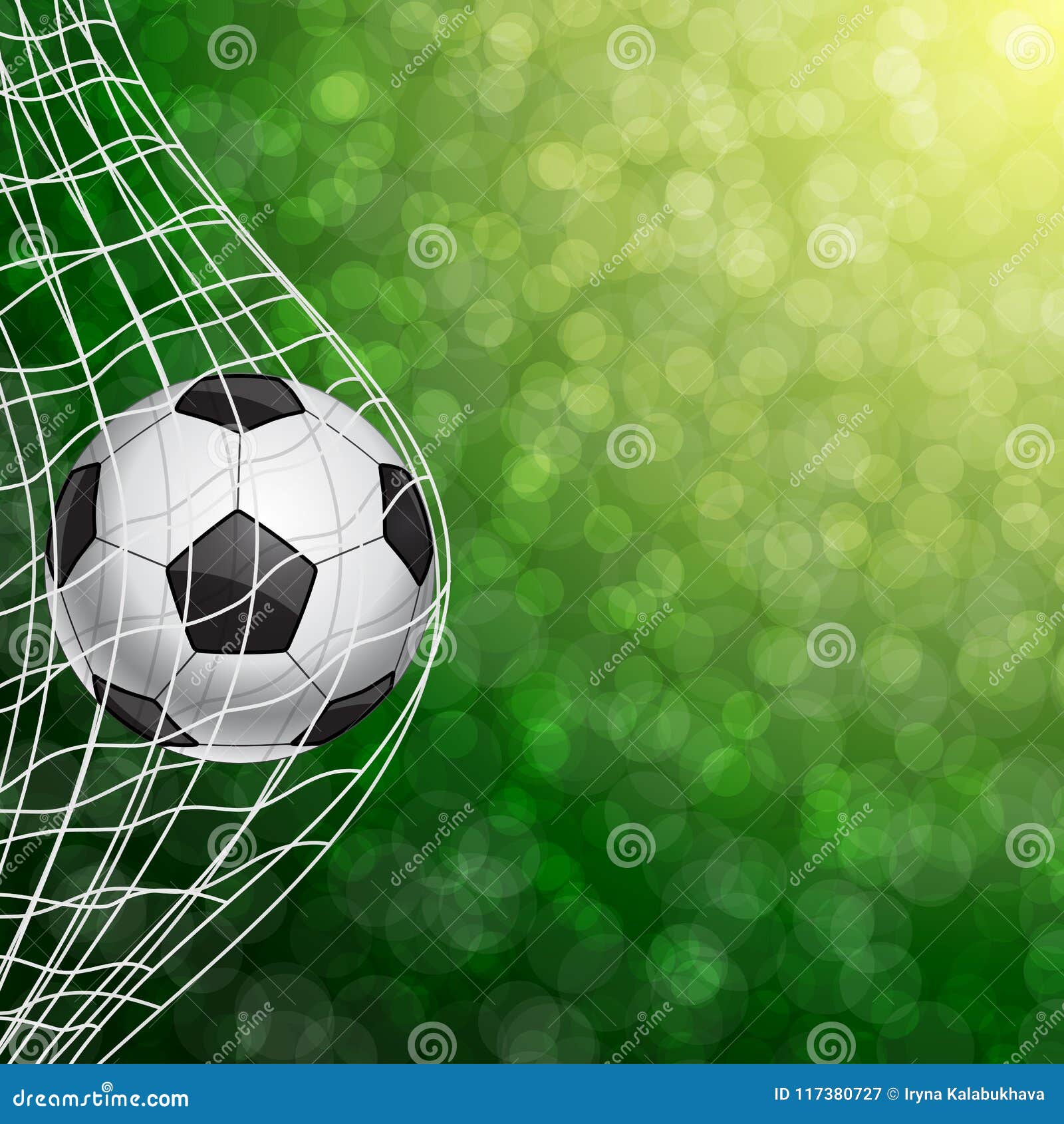 Soccer Ball in a Grid. Vector Stock Vector Illustration of symbol
