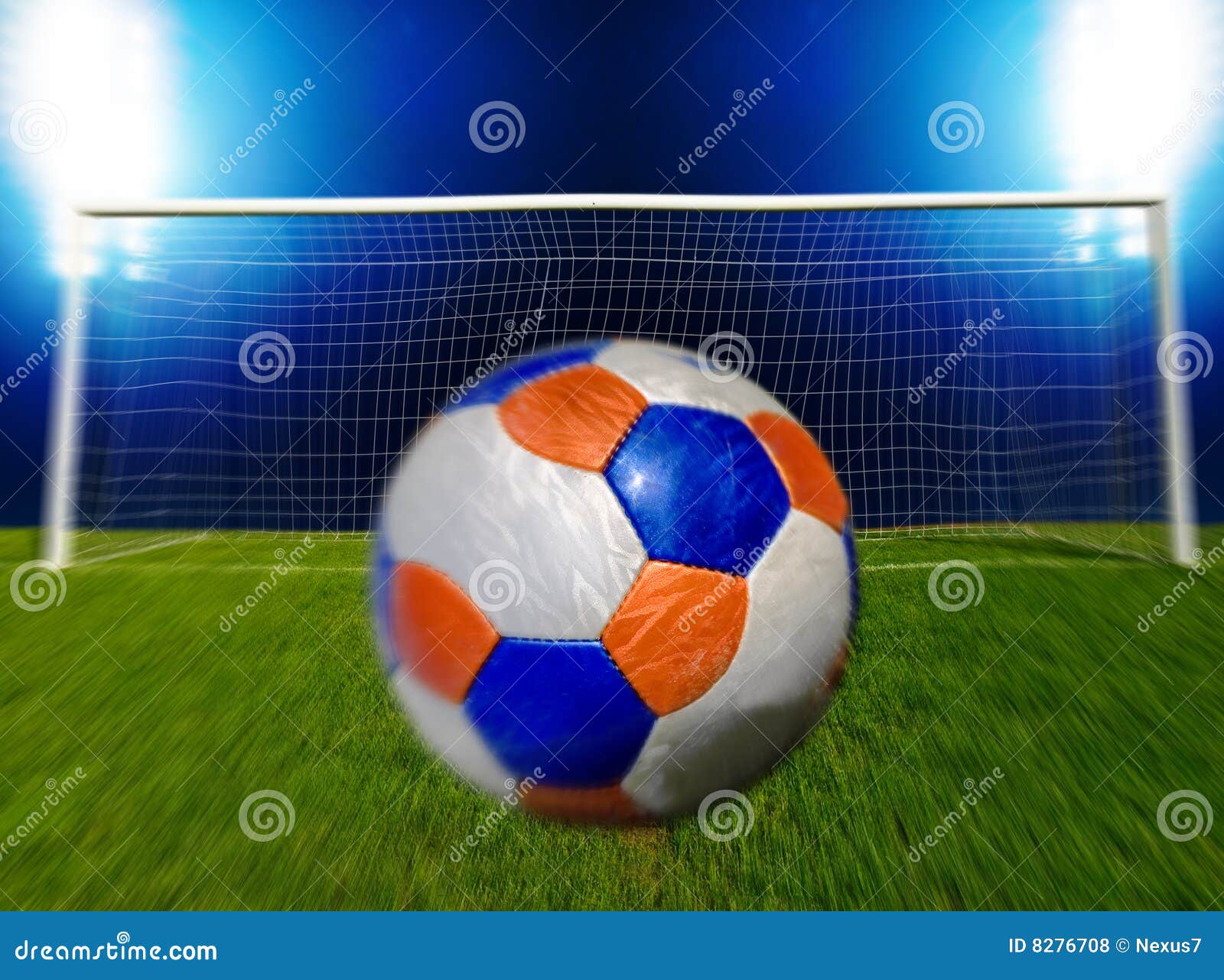Soccer Ball Heading the Goal Stock Photo Image of fast, spot 8276708