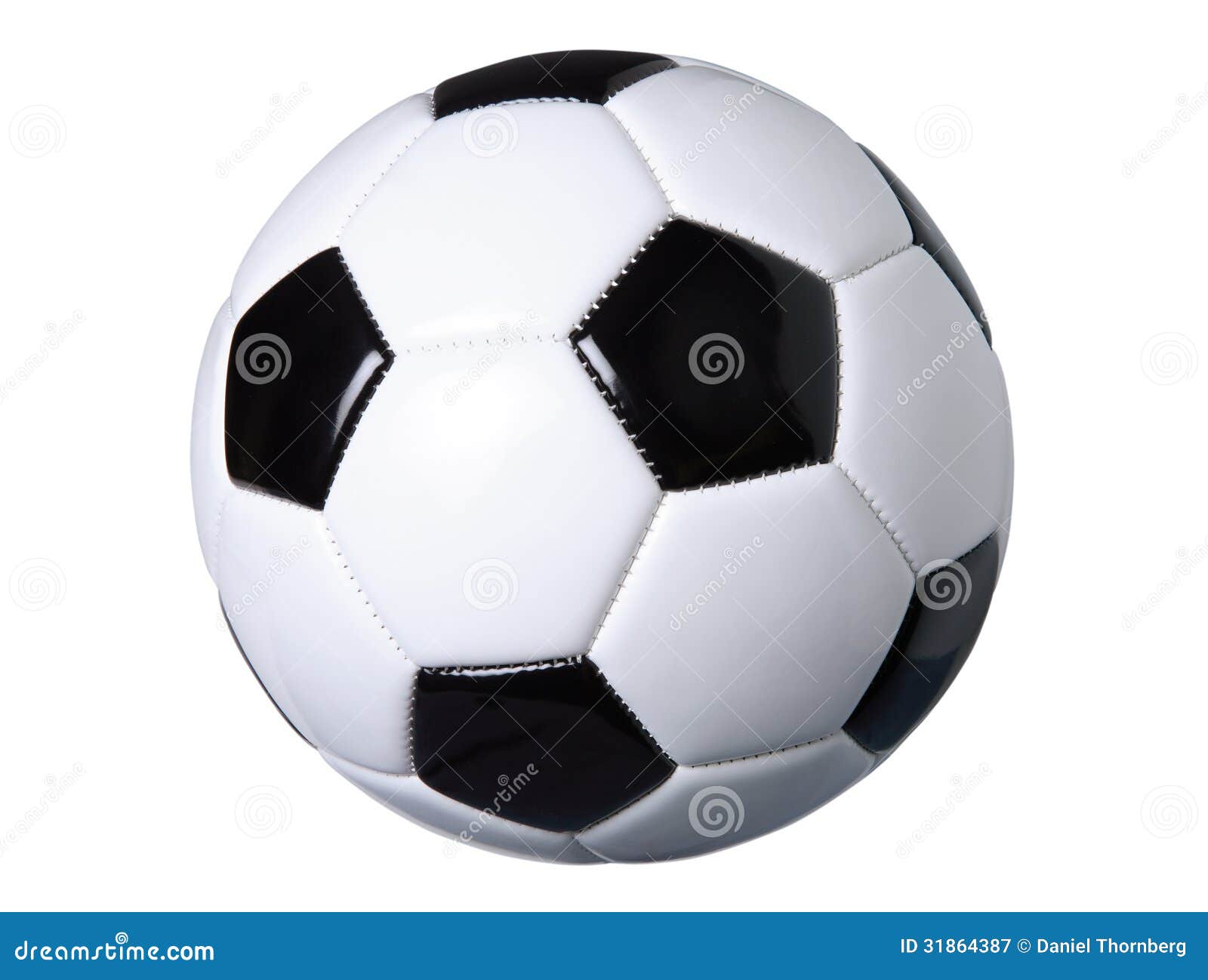 soccer ball  on white with clipping path