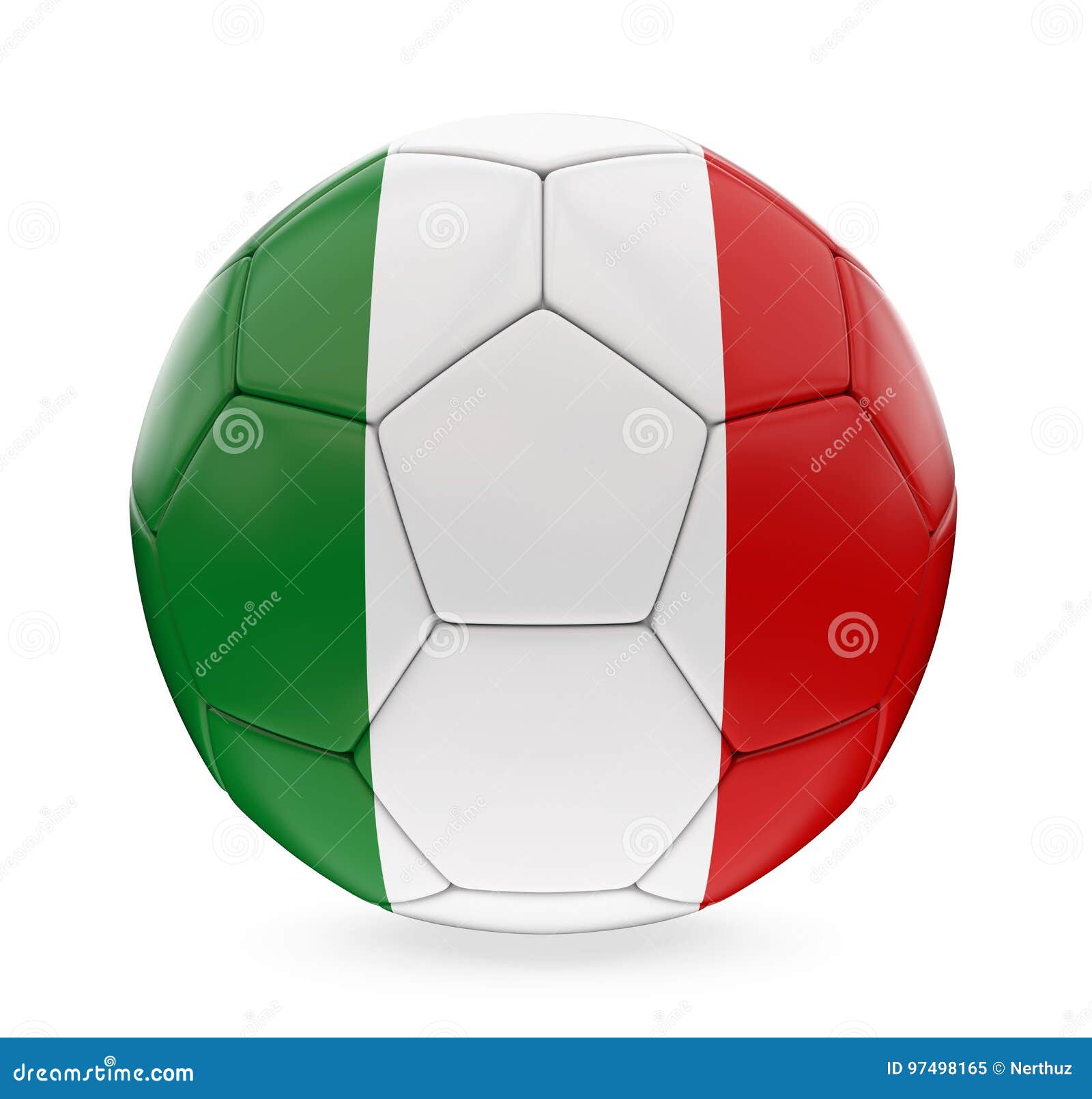 Soccer Ball Italy Flag Isolated Stock Illustration - Illustration of