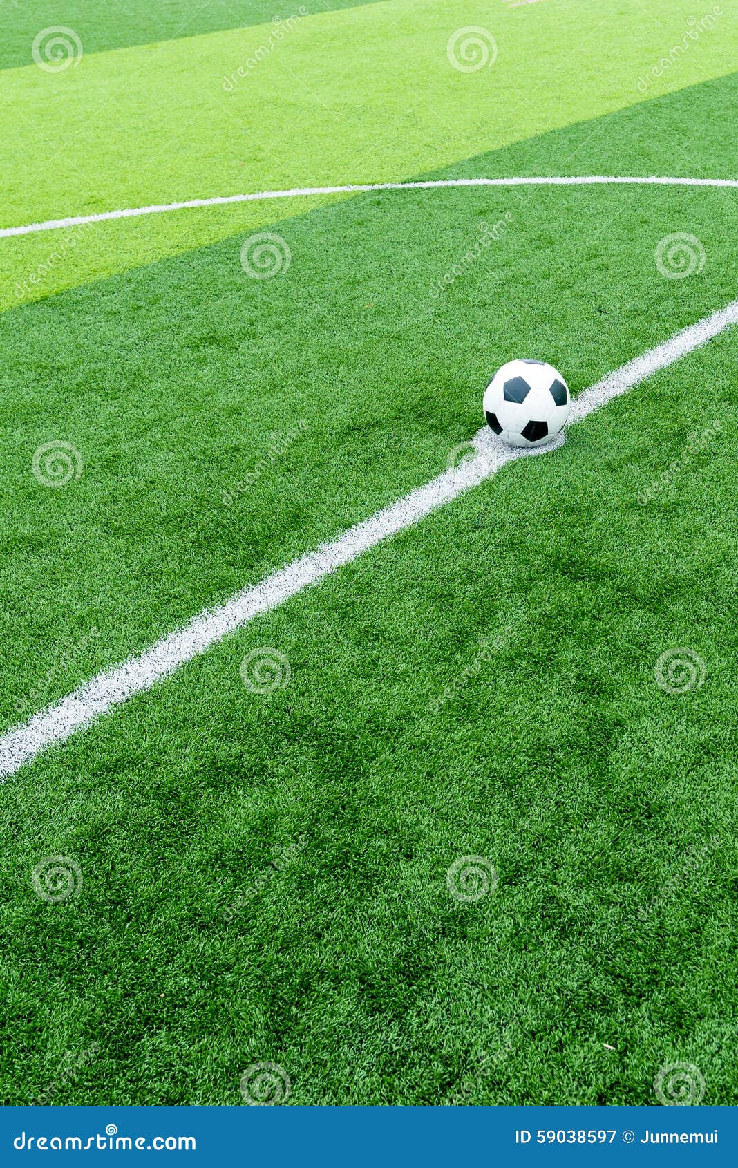 Soccer Ball at Kick Off Point. Stock Image Image of nature, challenge