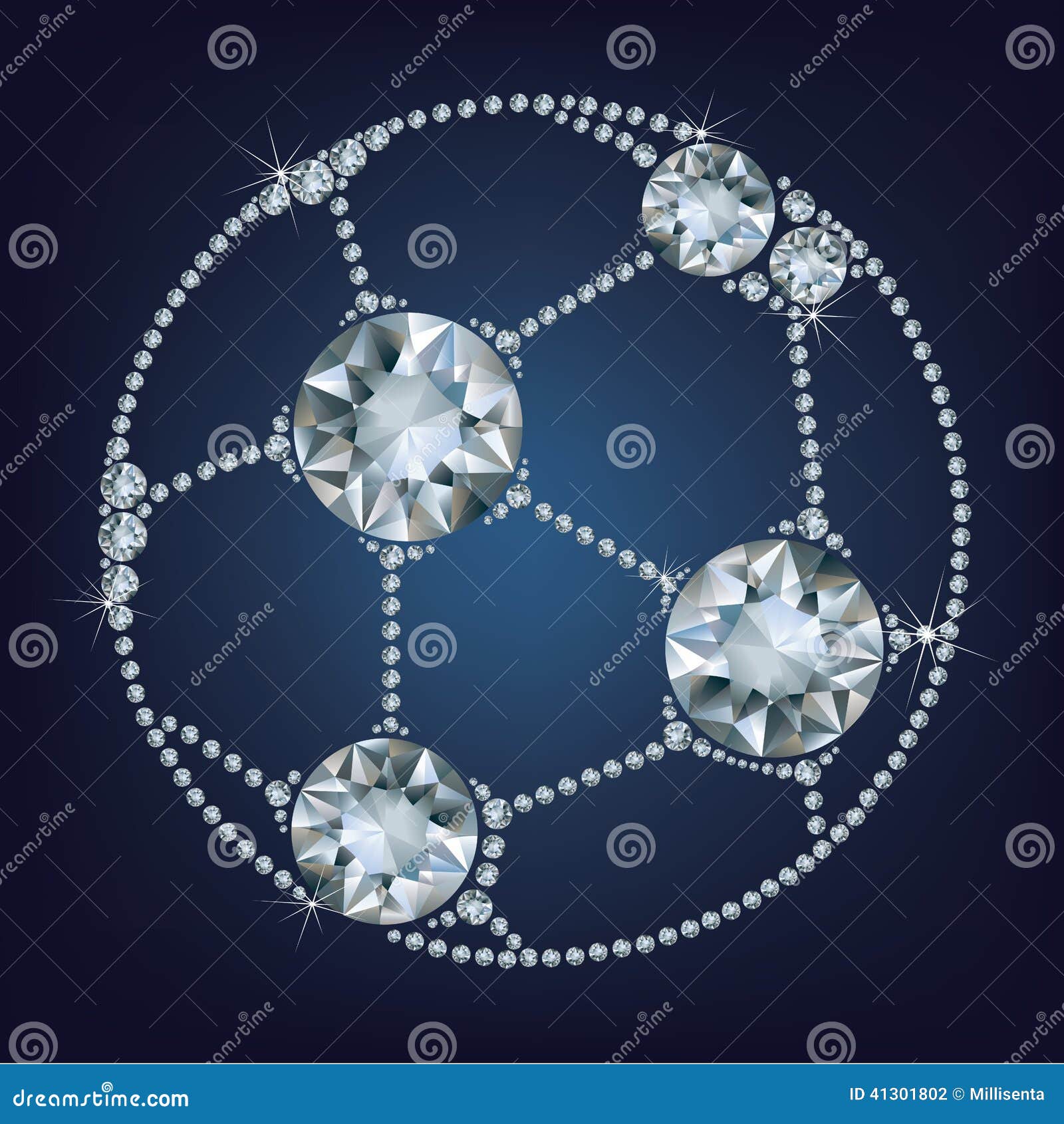 Soccer Ball Made Up A Lot Of Diamonds Stock Illustration Image 41301802