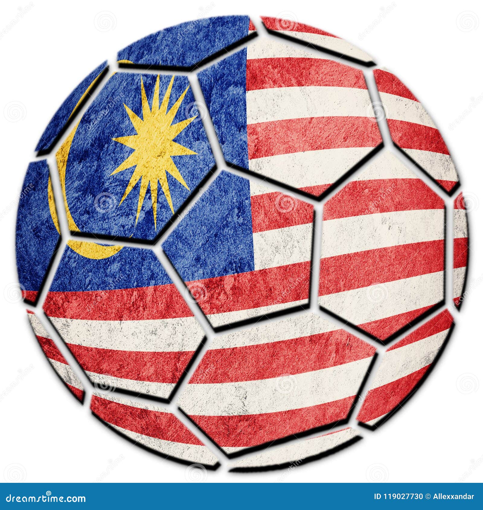 Soccer Ball National Malaysia Flag. Malaysia Football Ball ...