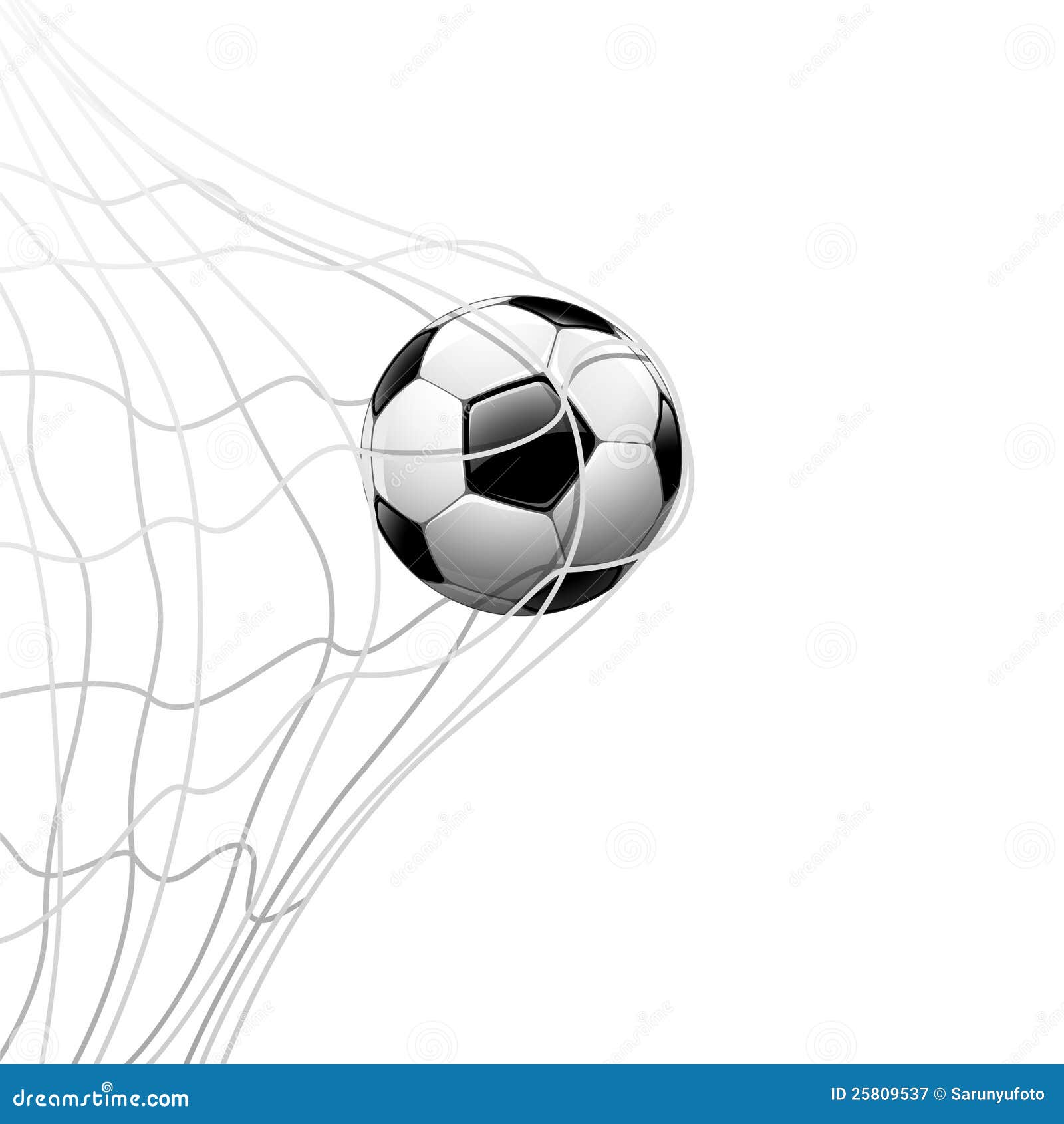Soccer Ball In Net Background Stock Illustration Illustration Of Background Goal