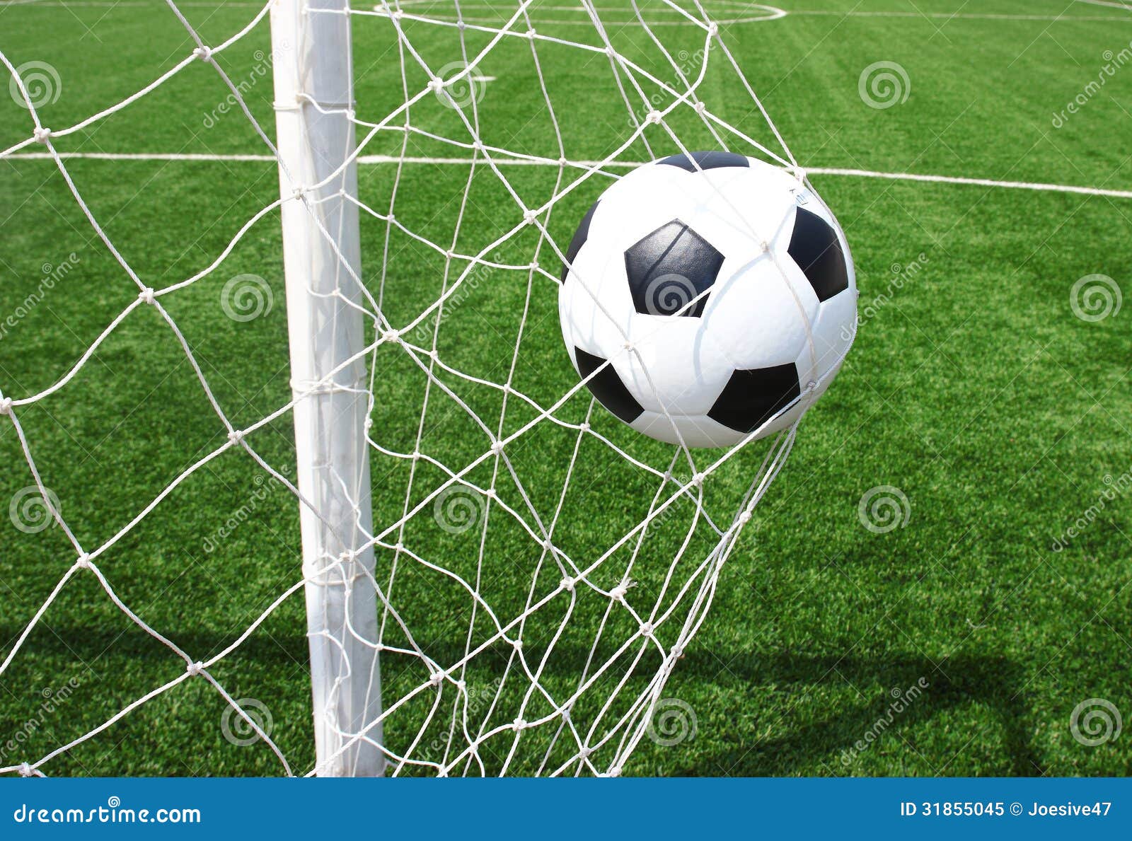 Soccer ball in net stock image. Image of equipment, leauge 31855045