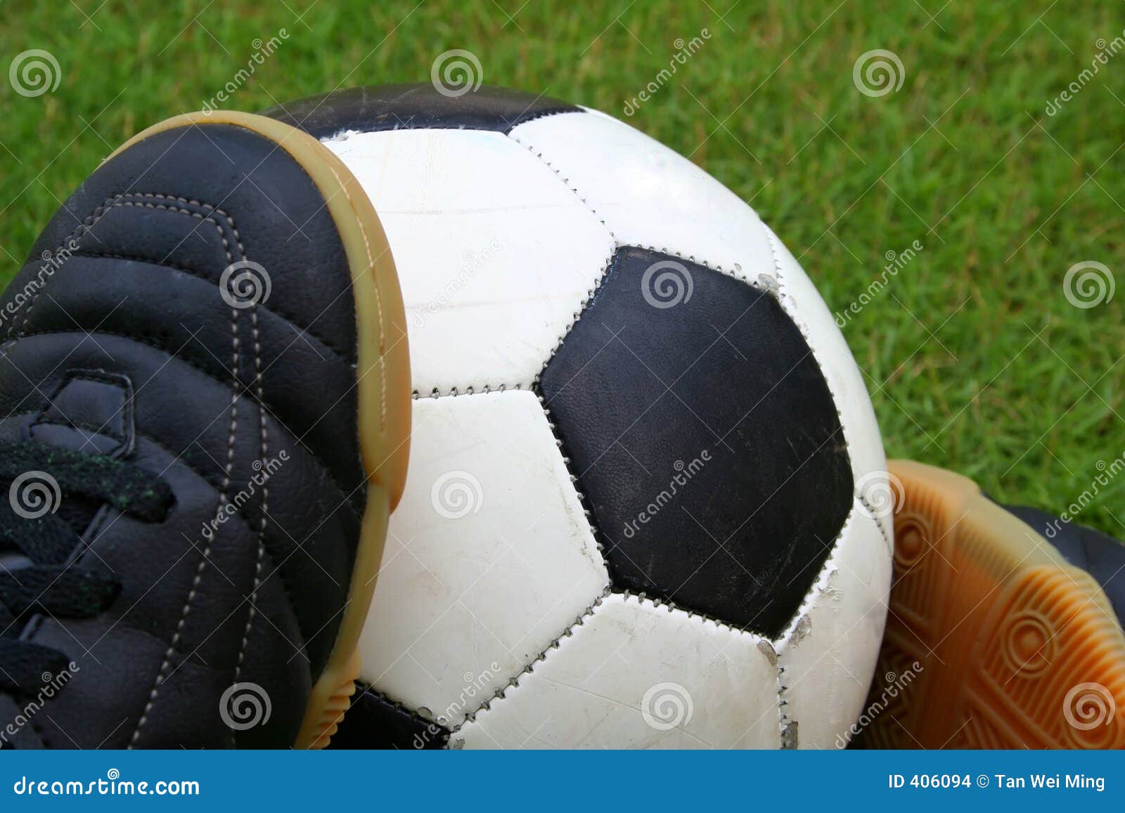 A Soccer Ball and a Pair of Shoes Stock Photo Image of boots, soccer