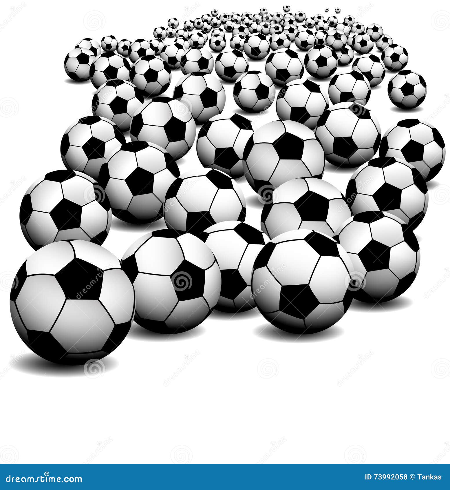 Soccer ball on perspective stock illustration. Illustration of sport