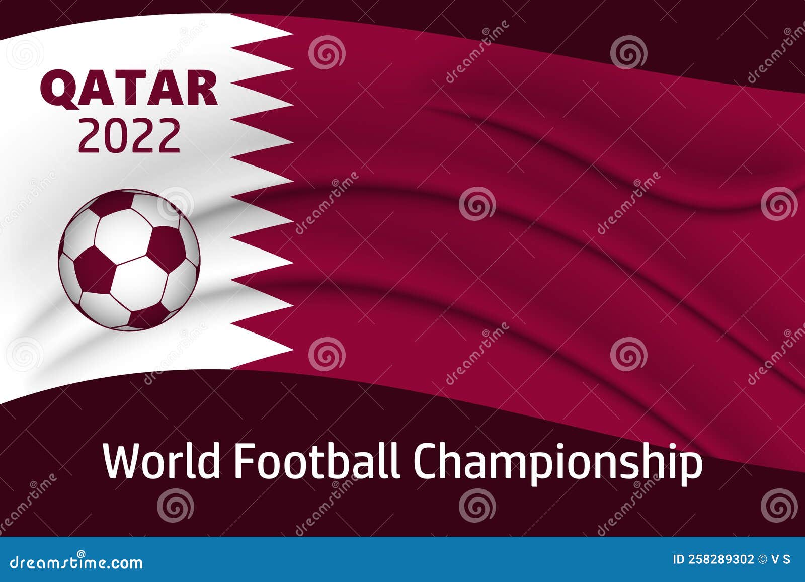 World Cup 2022, Qatar 2022, FIFA World Cup silk flag, emblem