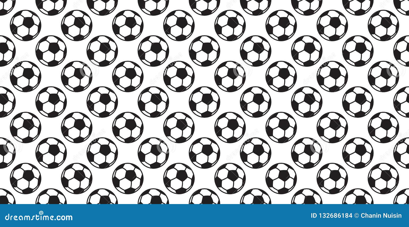 Soccer Ball Seamless Pattern Vector Football Sport Scarf Isolated Cartoon Tile Background Repeat Wallpaper Stock Illustration Illustration Of Repeat Scarf