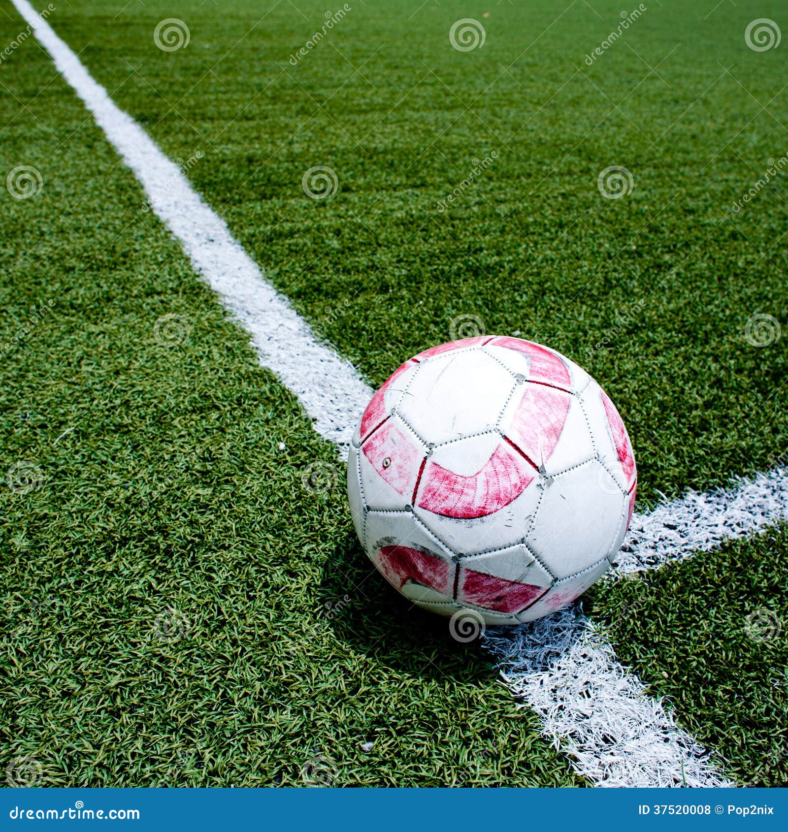 Soccer ball on the stadium stock photo. Image of playground 37520008
