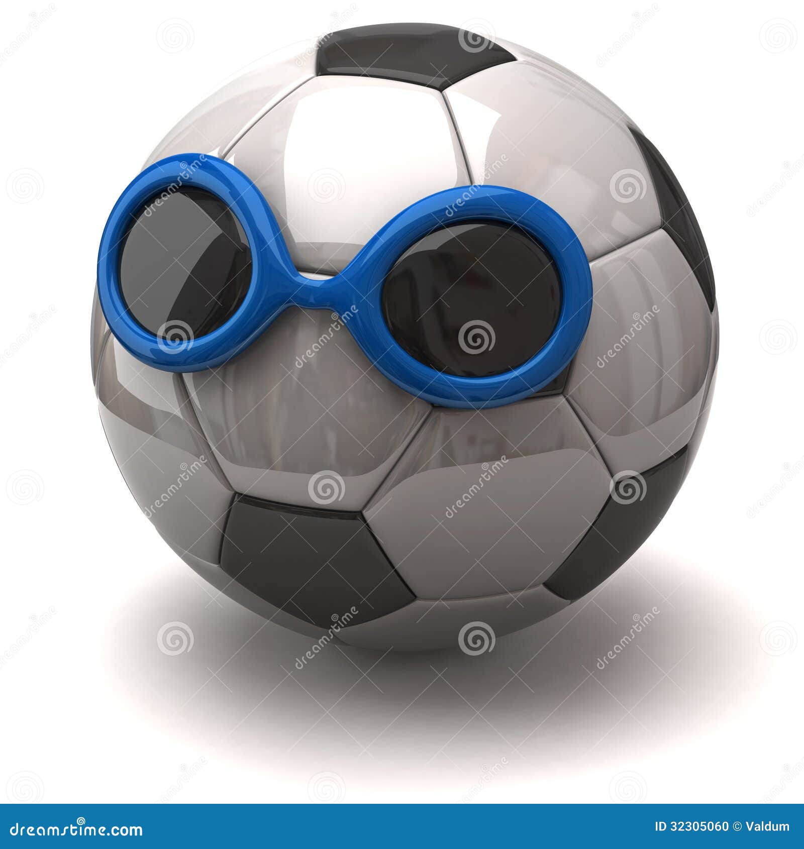 Soccer Ball with Sunglasses Stock Illustration Illustration of hobby