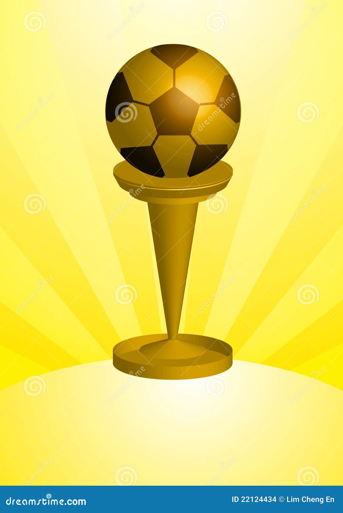 Soccer ball Trophy stock illustration. Illustration of game 22124434