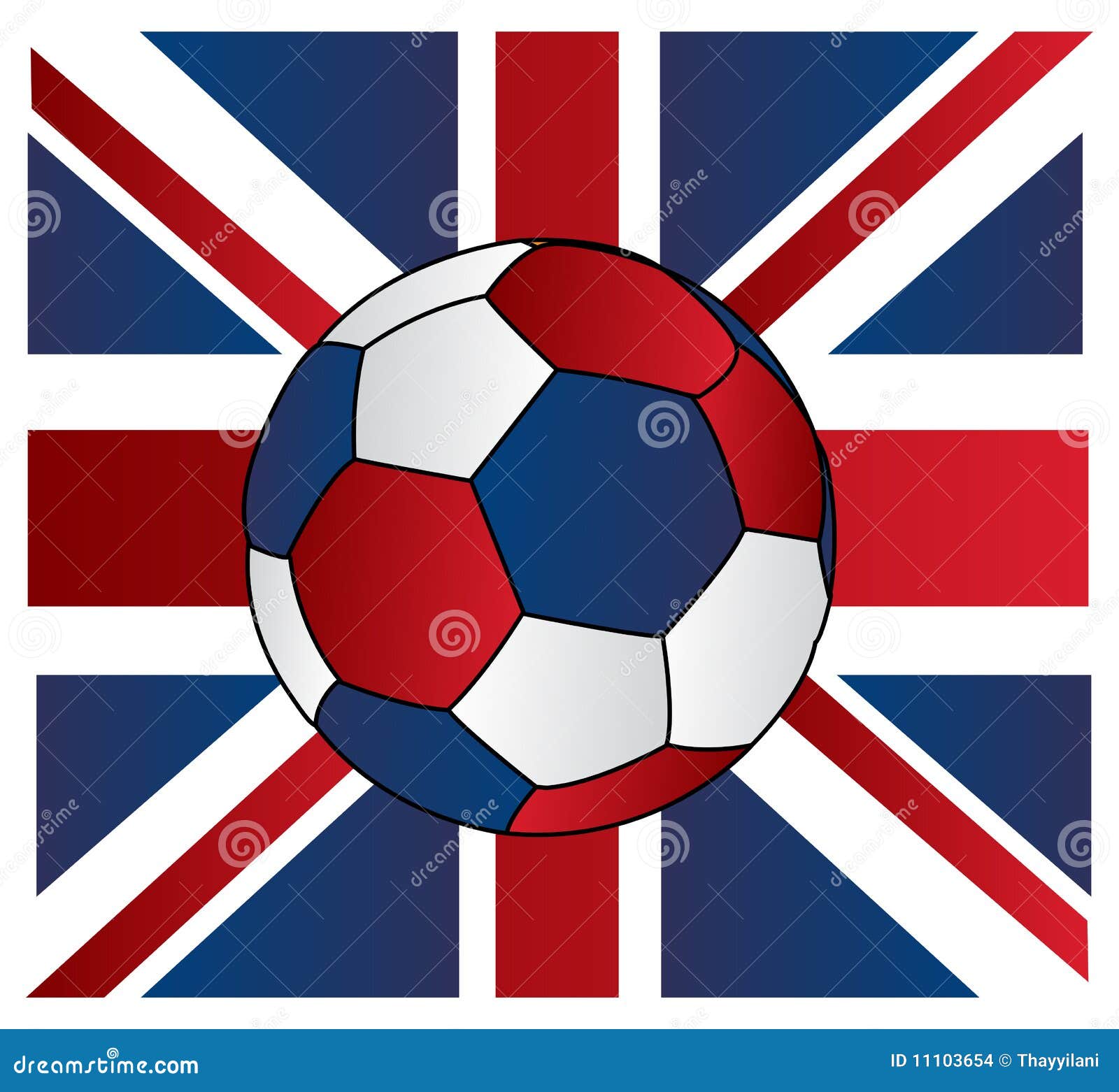 Soccer Ball Of UK With Union Jack Stock Vector Image 11103654