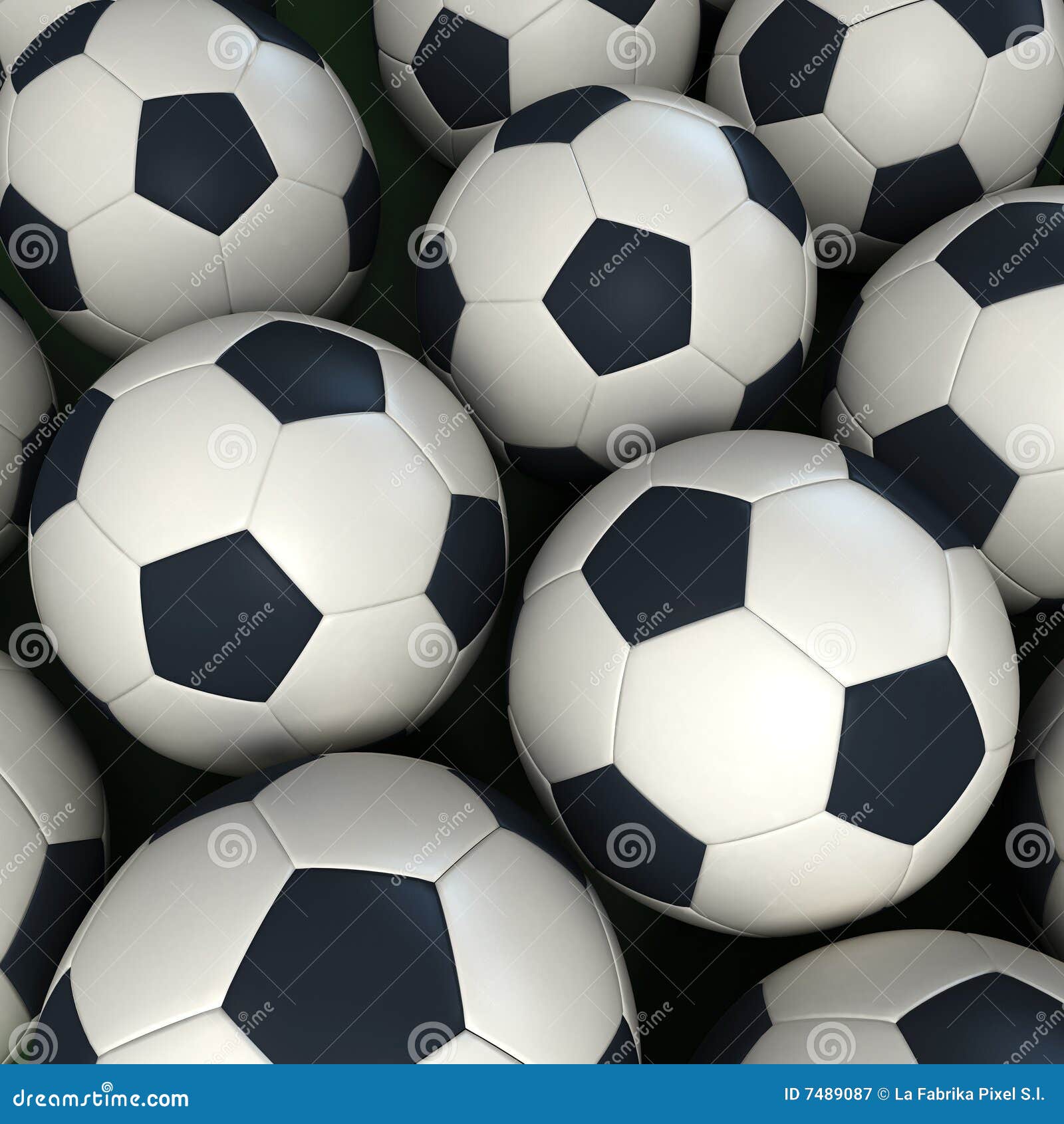 Soccer balls stock illustration. Illustration of leather - 7489087