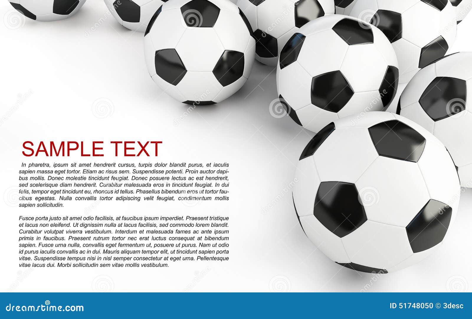 Soccer Balls Circle Shape Background Vector Illustration