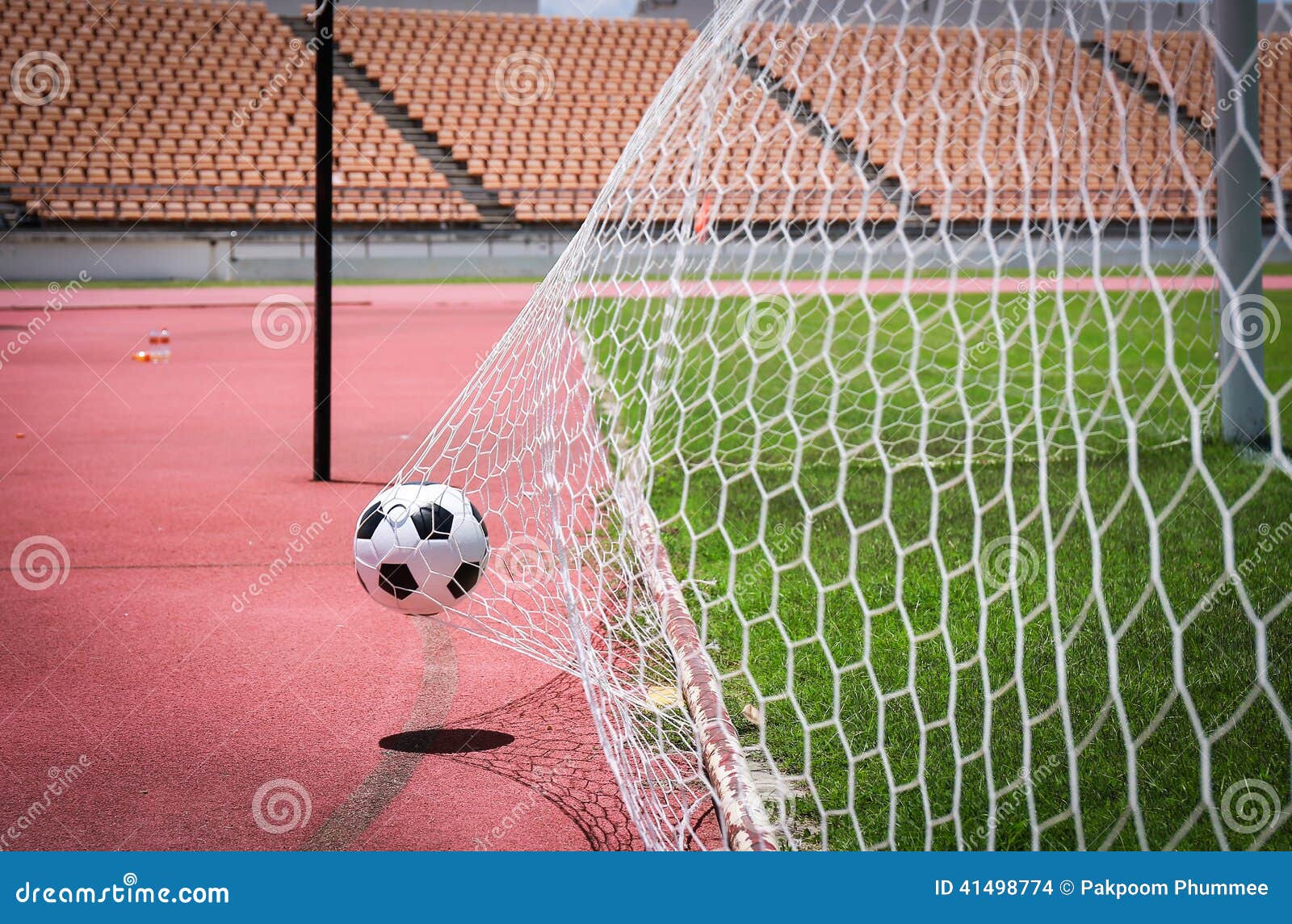 Soccer balls in the goal stock photo. Image of boundary 41498774