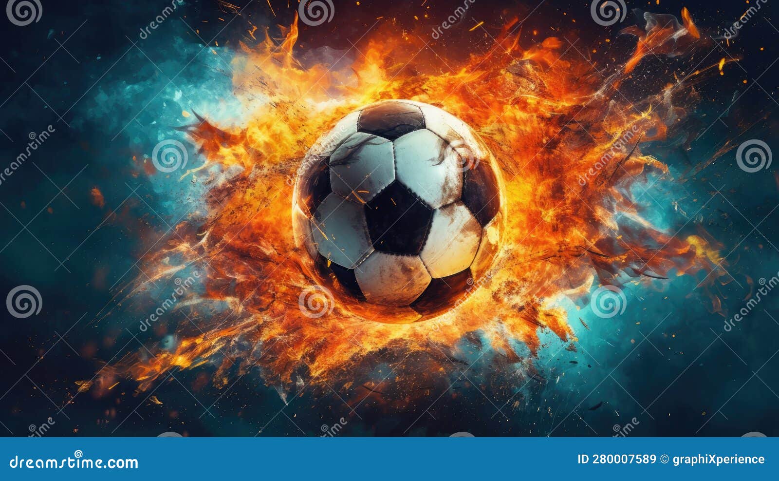 Soccer Blast stock illustration. Illustration of movement 280007589