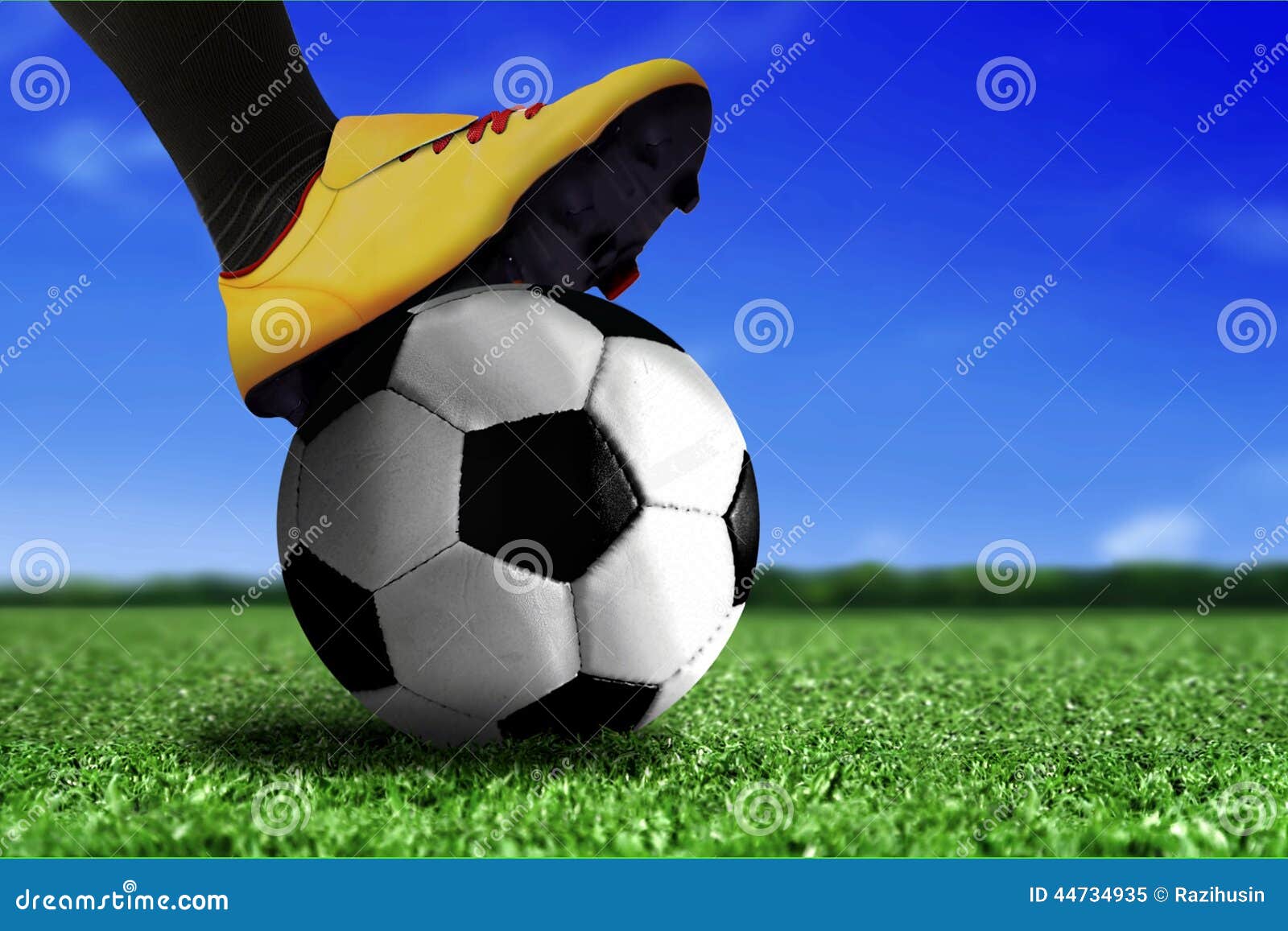 Soccer Boots on Ball stock image. Image of activity, foot 44734935