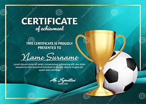 Art Collectibles Prints Digital Prints Sport Certificate Award EDITABLE Soccer Football