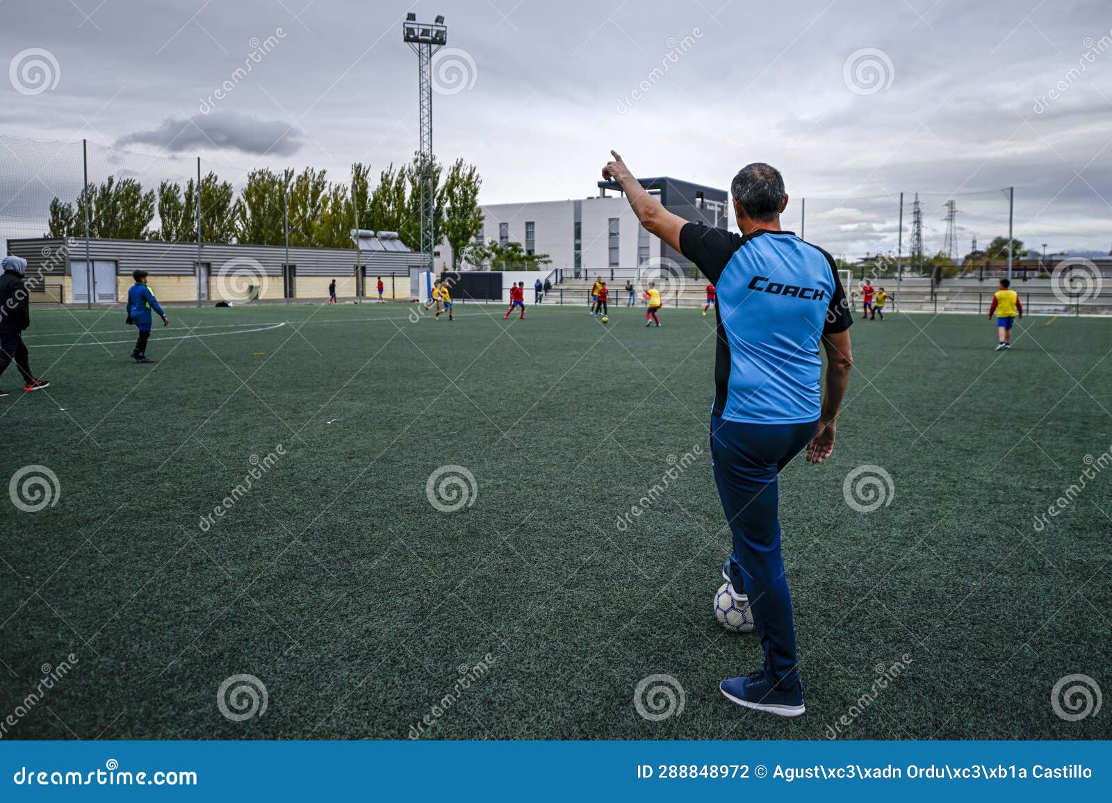 Soccer Coach, Directing a Training Session. Stock Photo Image of competition, athlete 288848972