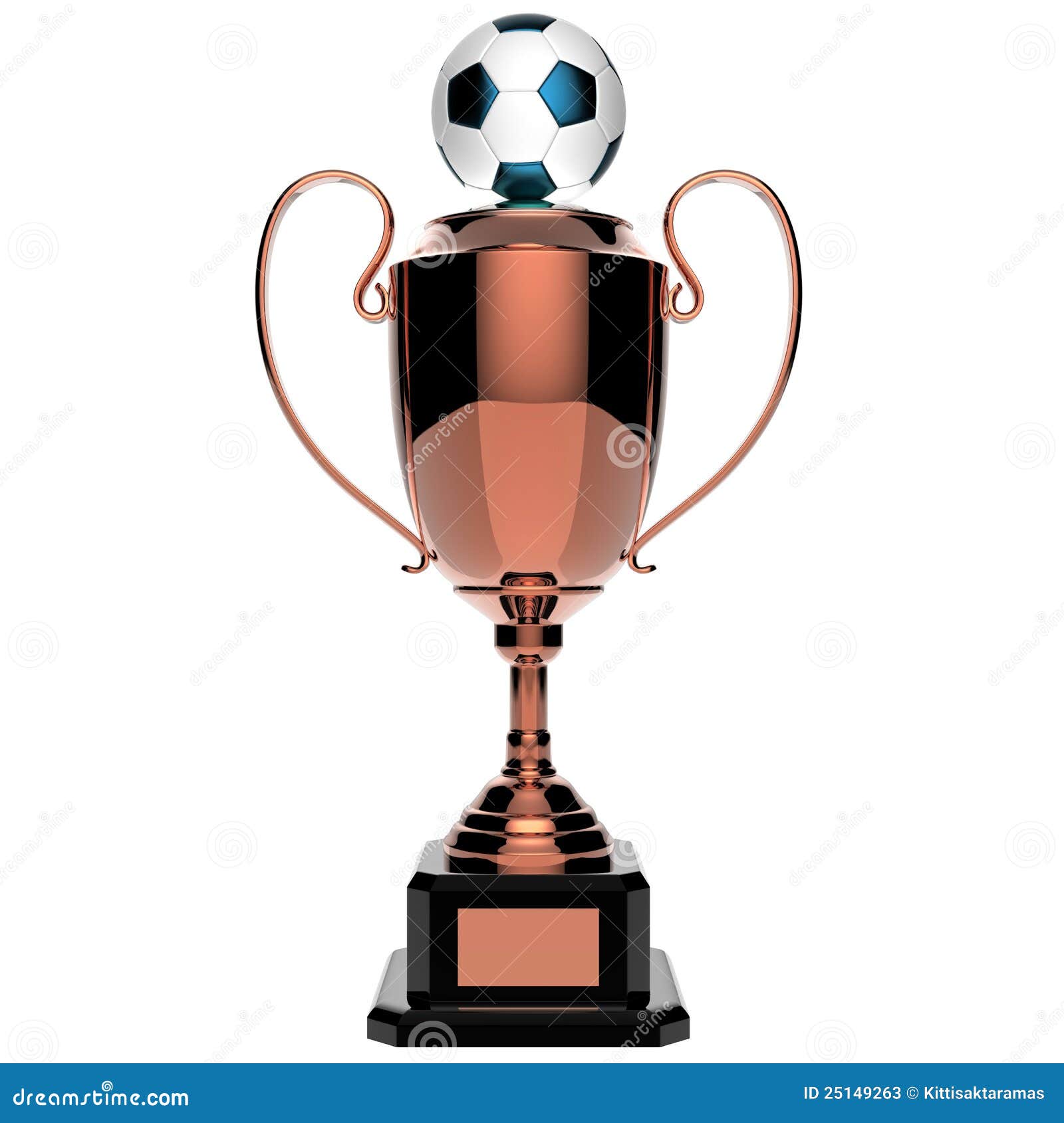 Soccer Copper Award Trophy. Stock Illustration Illustration of