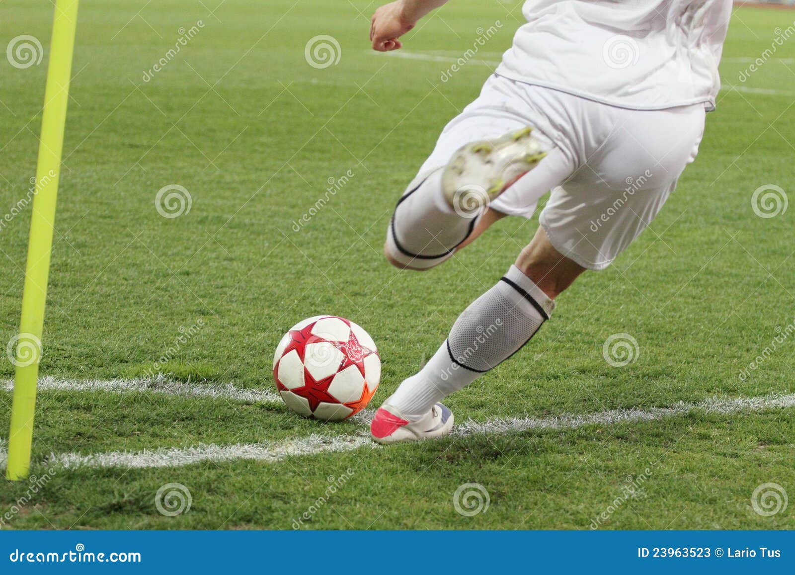 Soccer corner kick stock image. Image of fast, stadium - 23963523