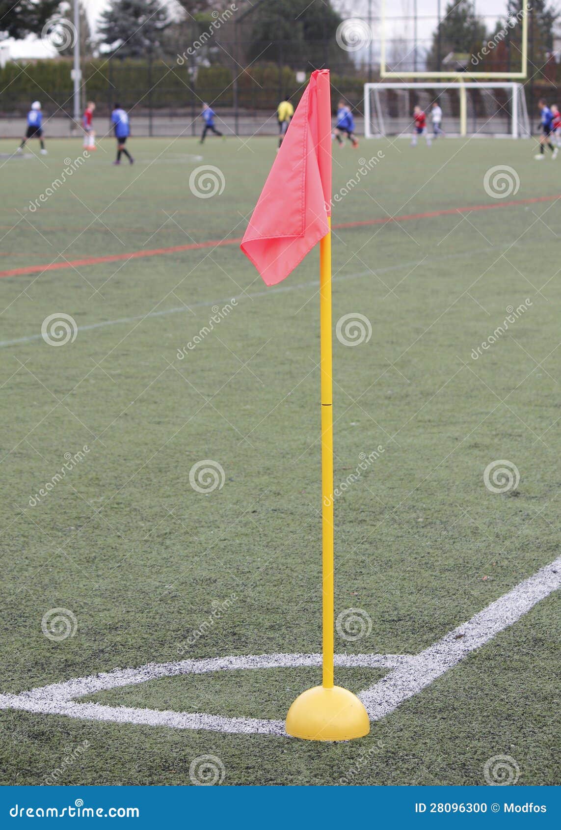 Soccer corner marker flag stock photo. Image of soccer 28096300
