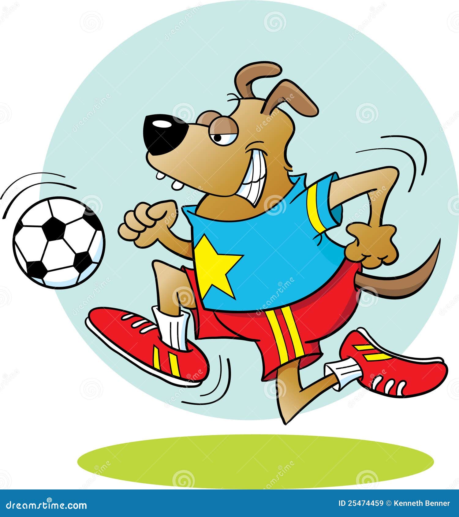 Soccer Dog stock vector. Illustration of clip, running 25474459