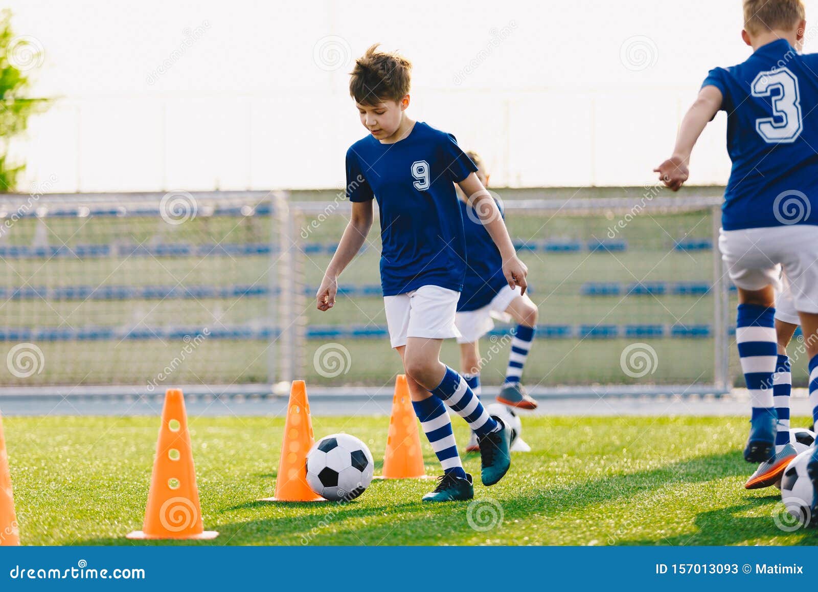 Soccer Drills The Slalom Drill With Ball Soccer Football Training Session Stock Image Image Of Coach Junior