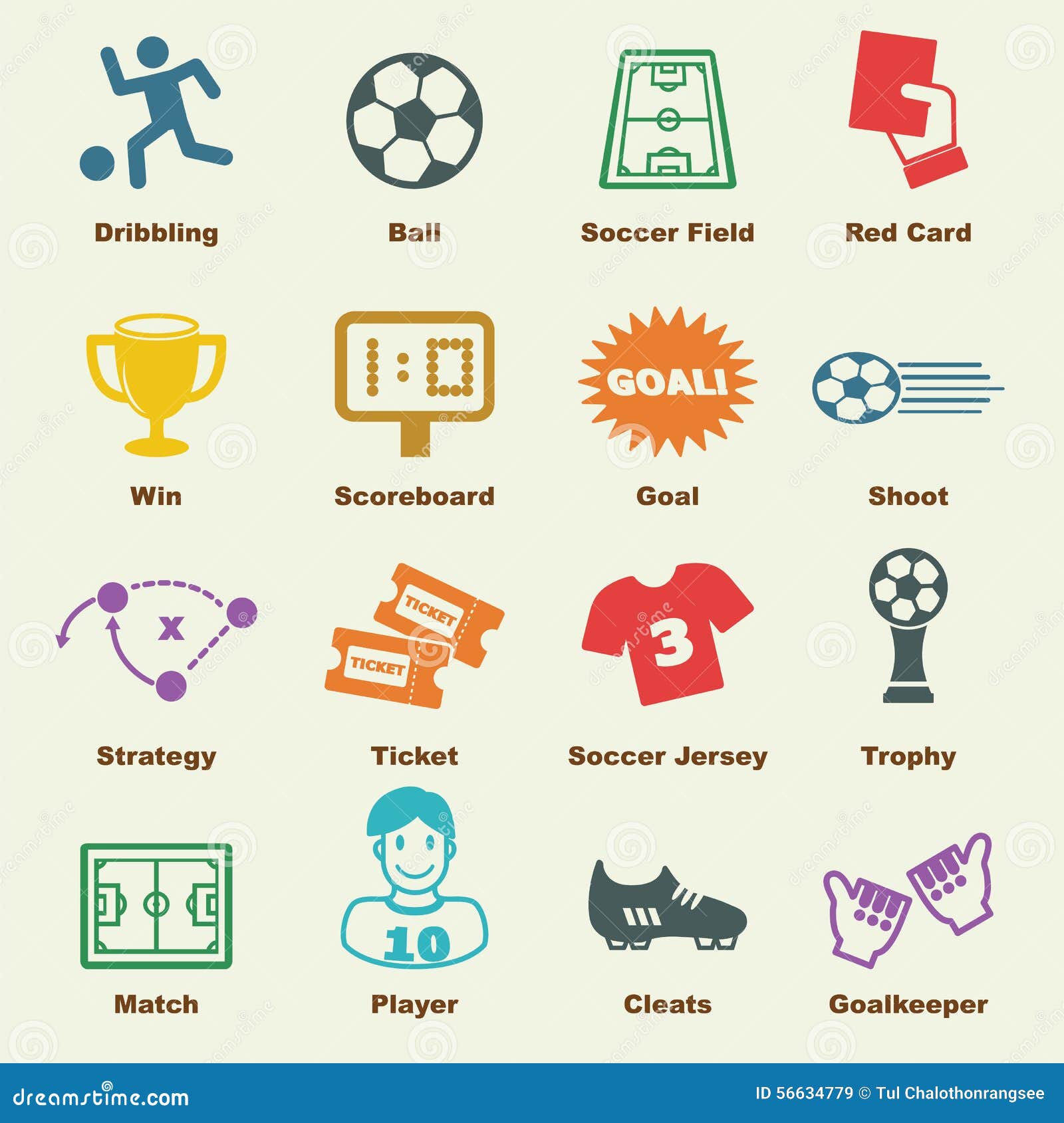 Soccer elements stock vector. Illustration of card, football 56634779