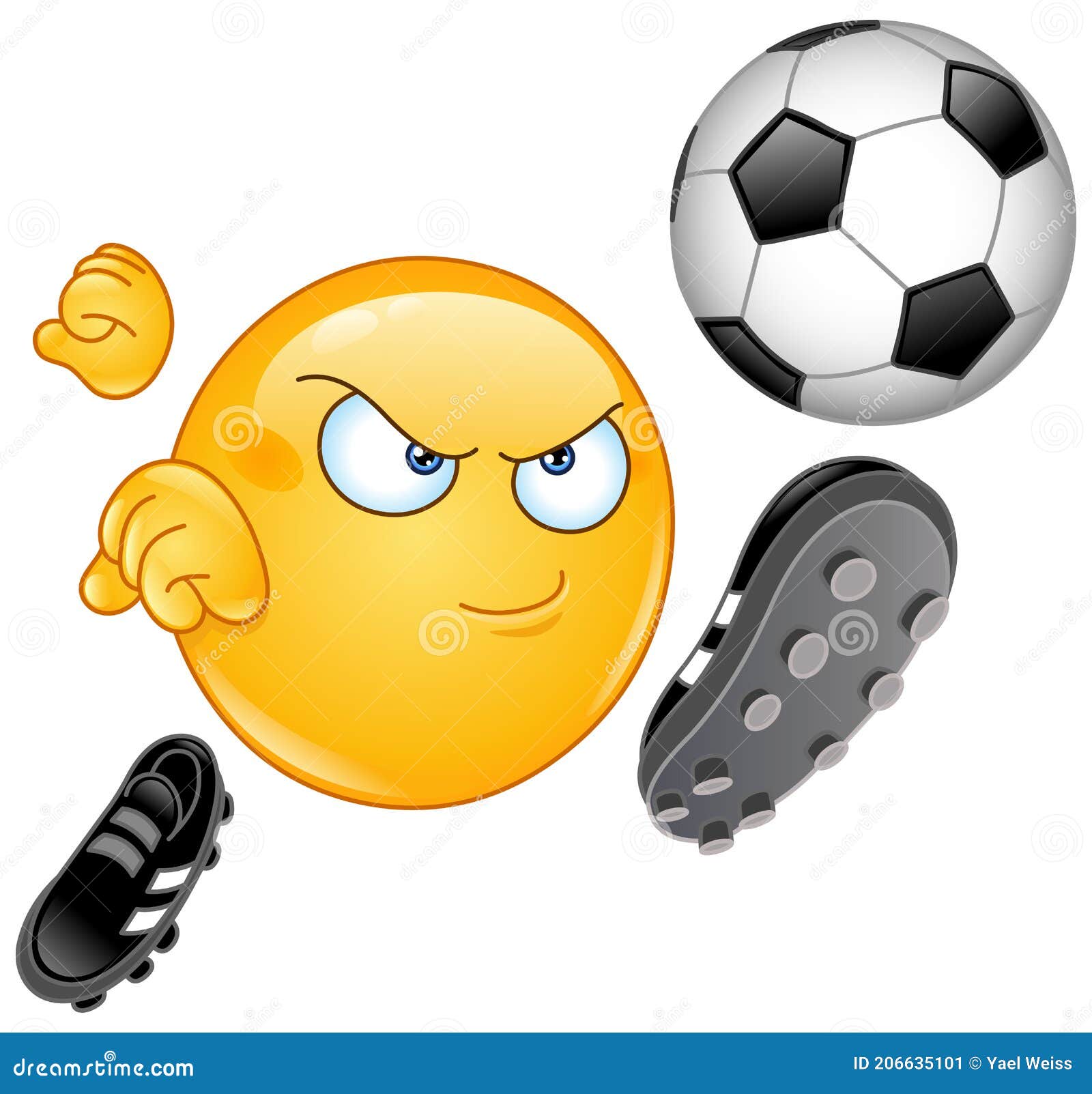 Kids Sports Emoji Wall Sticker Football Emoji 