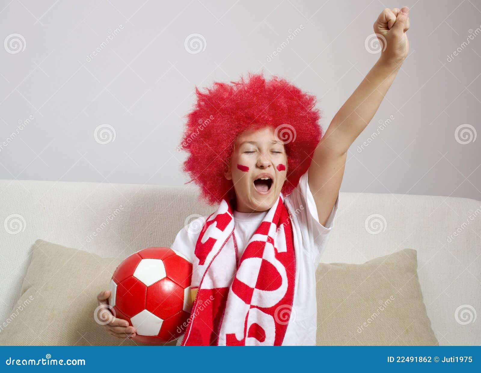 Soccer fan stock photo. Image of football, caucasian 22491862