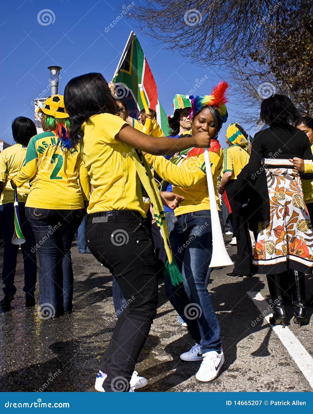 Soccer Fans Dancing in the Street Editorial Photography Image of johannesburg, gathered 14665207