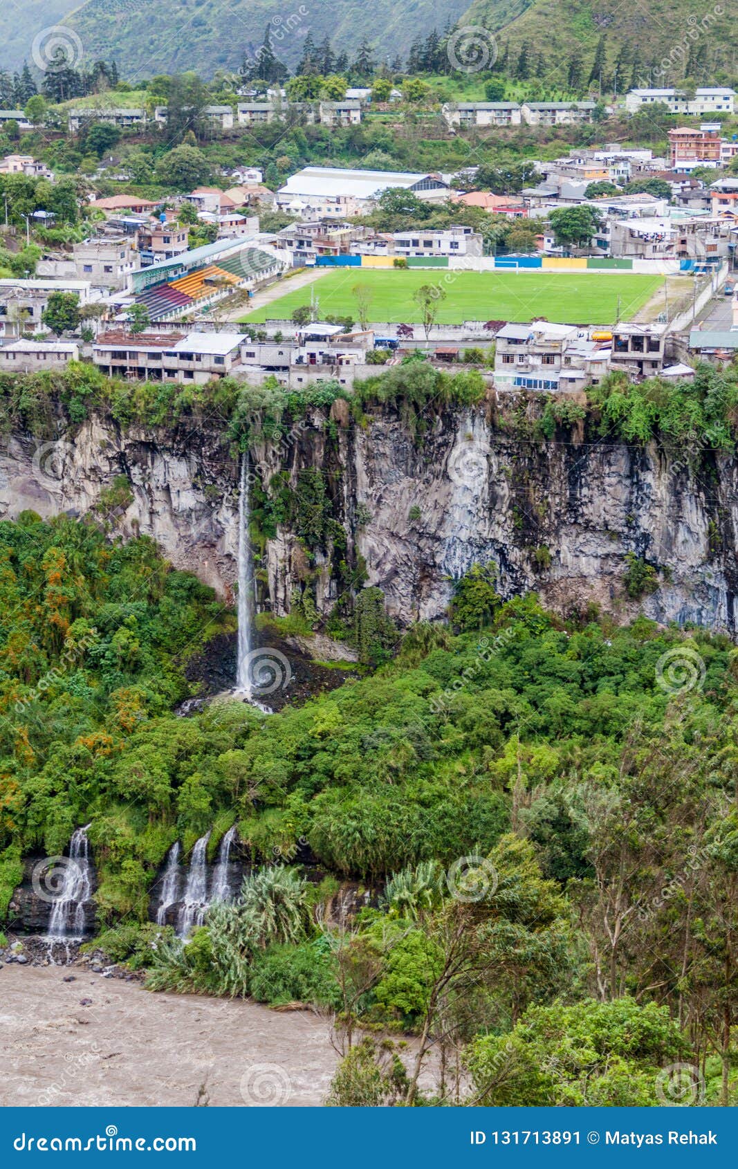 Banos de Agua Santa stock image. Image of city, infrastructure - 131713891