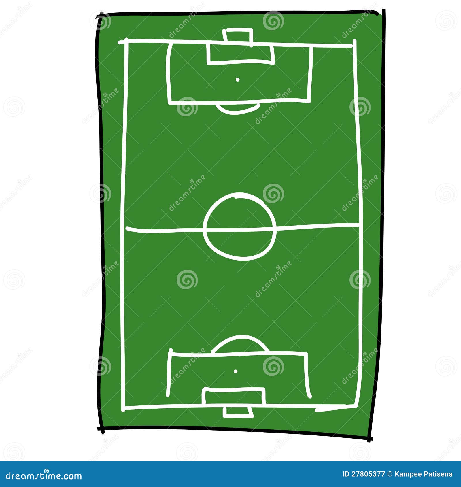 Soccer field cartoon stock illustration. Illustration of black 27805377