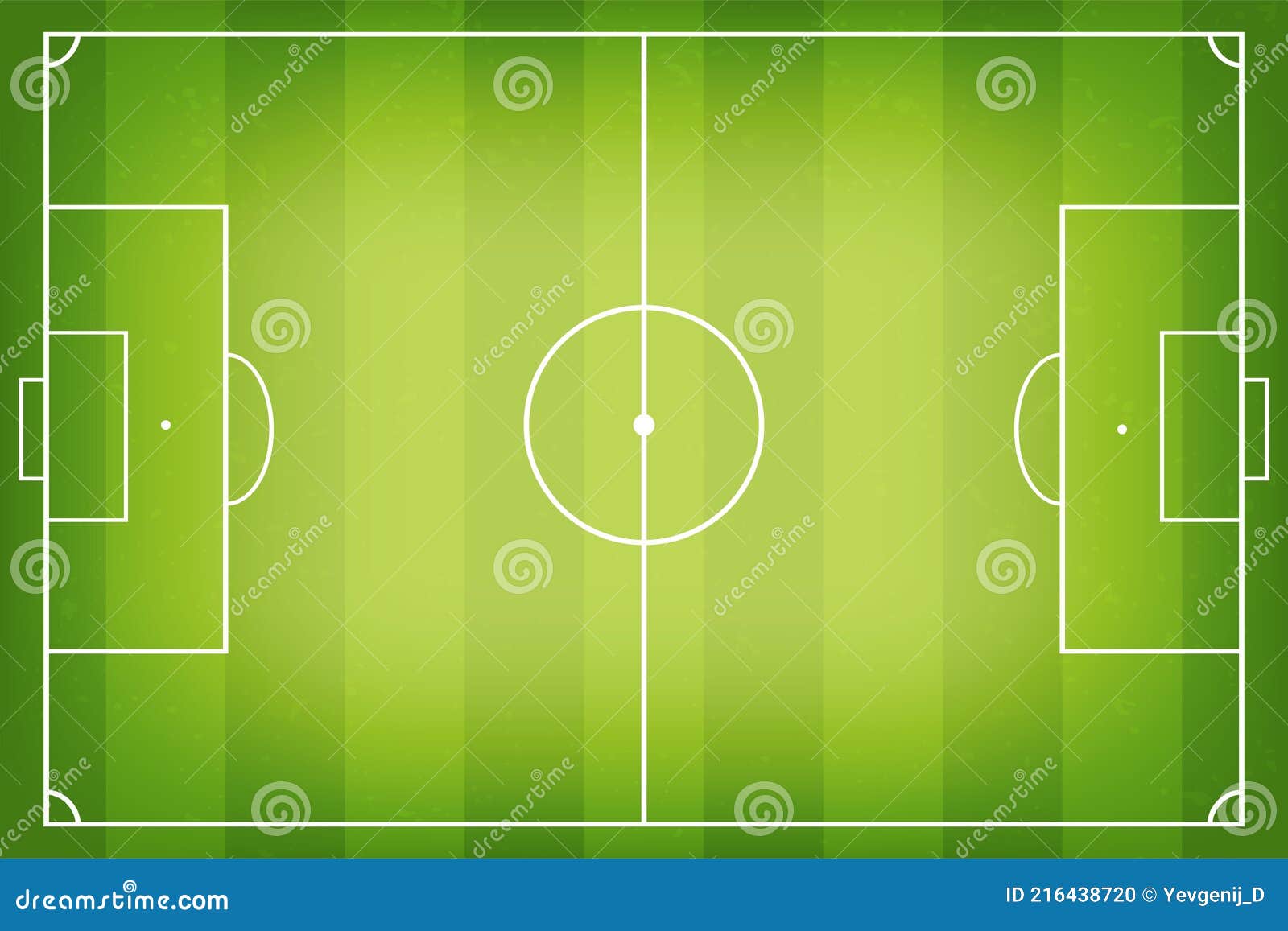 Soccer Field, Football Pitch. Soccer Fields in Top View Stock Vector -  Illustration of league, corner: 216438720