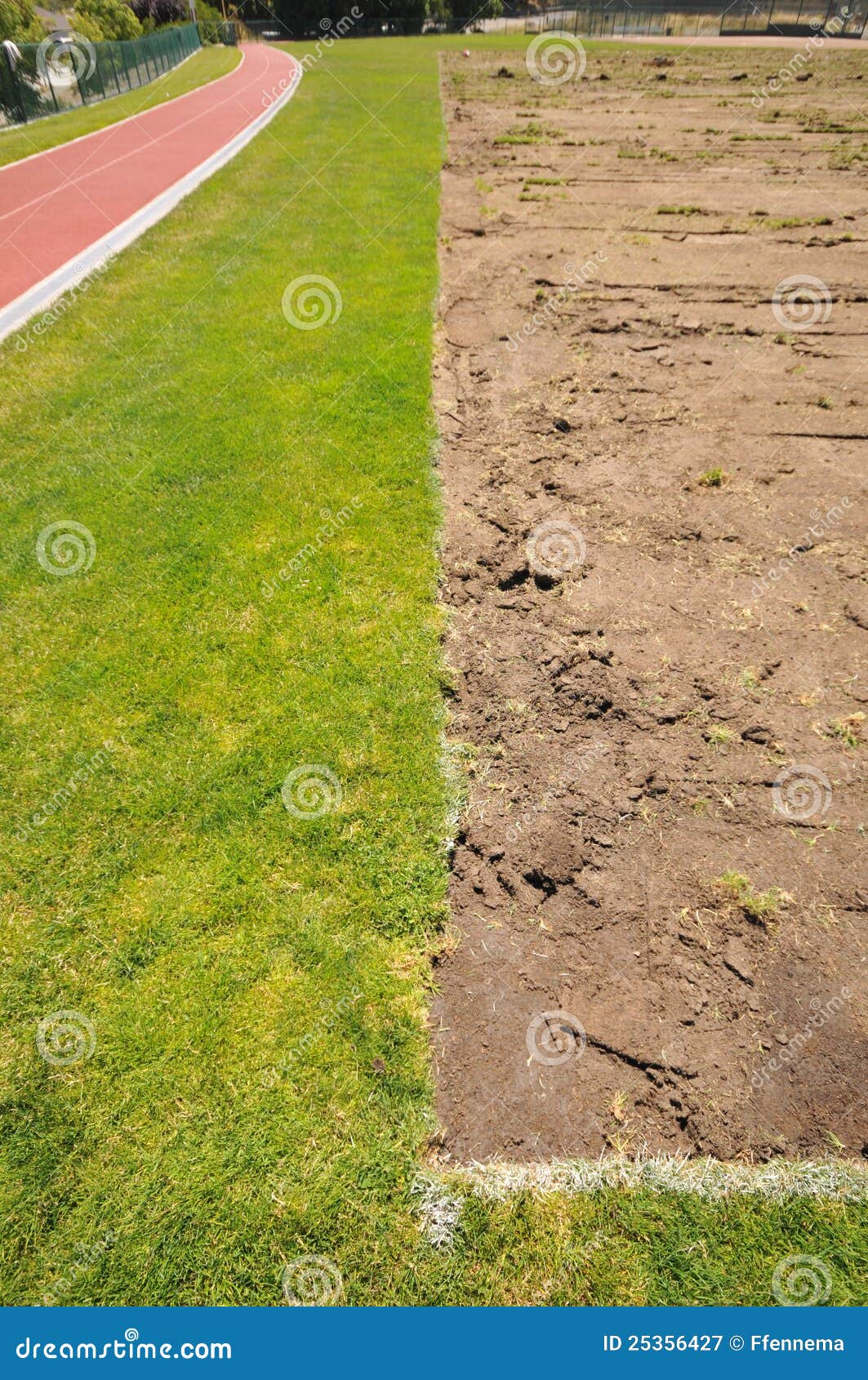 Soccer Field Grass is Removed for Repair Stock Image Image of hole