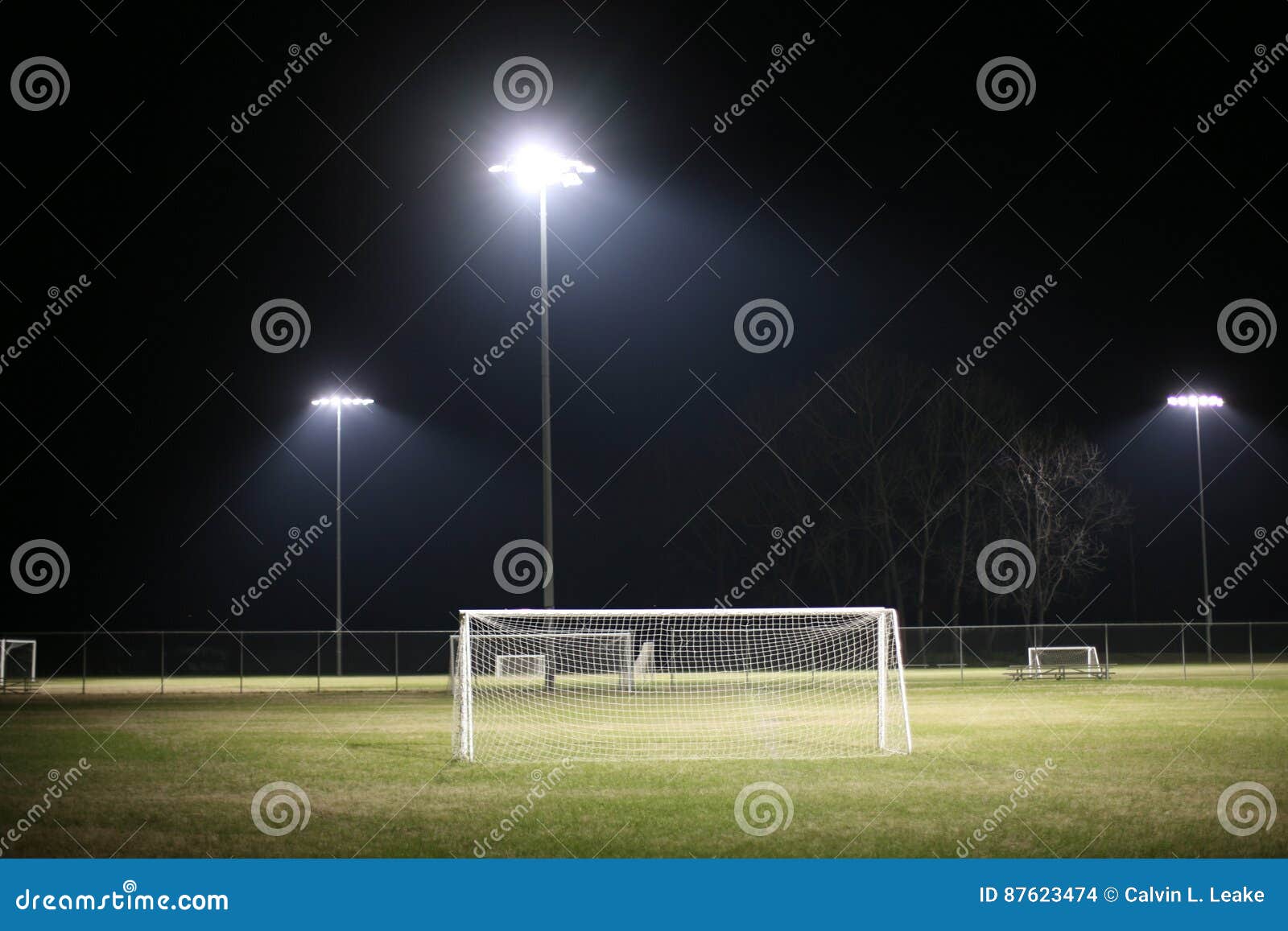 Soccer Field at Night stock photo. Image of lark, basketball 87623474